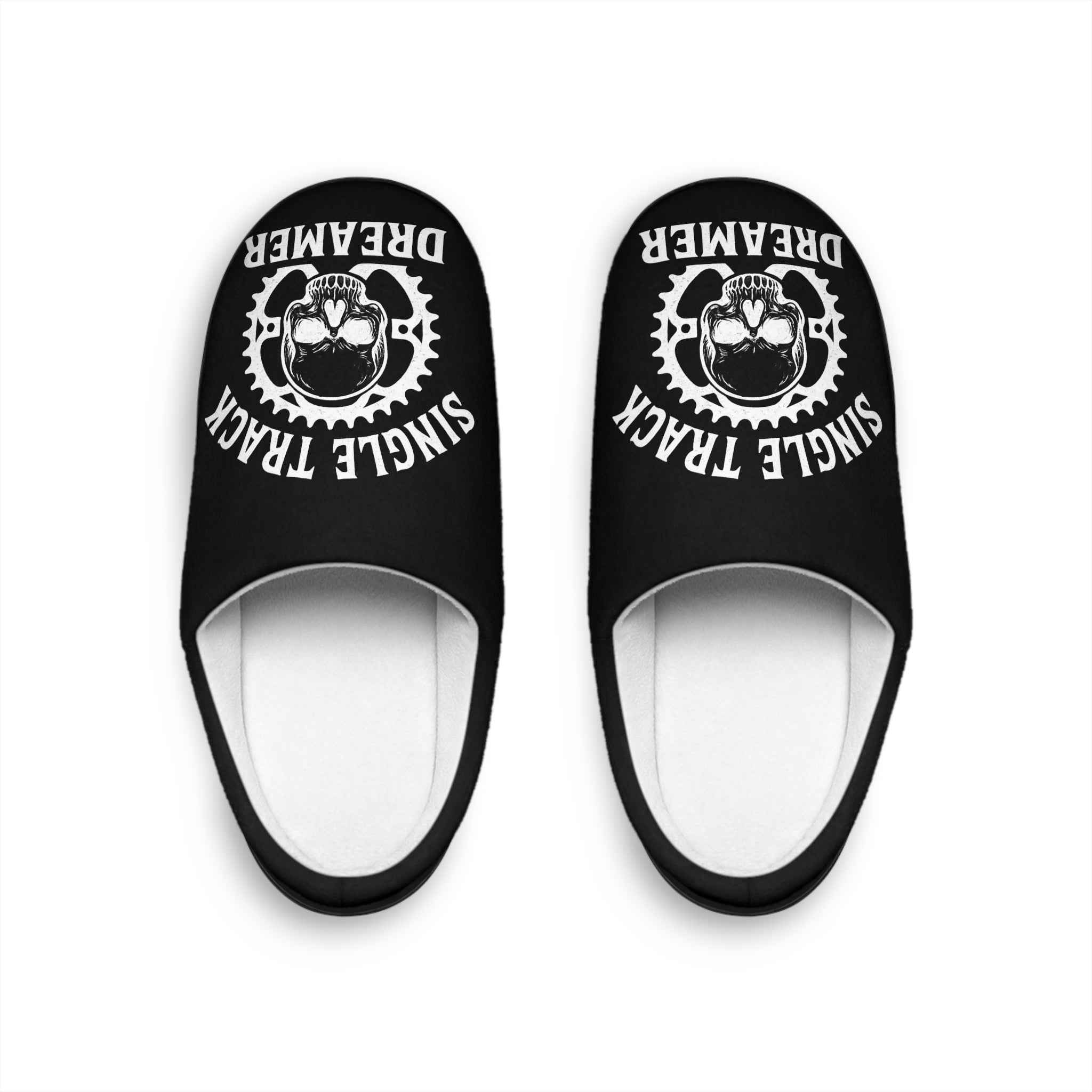 Single Track Dreamer MTB Indoor Slippers – Flannel Fleece Comfort with Rider Attitude