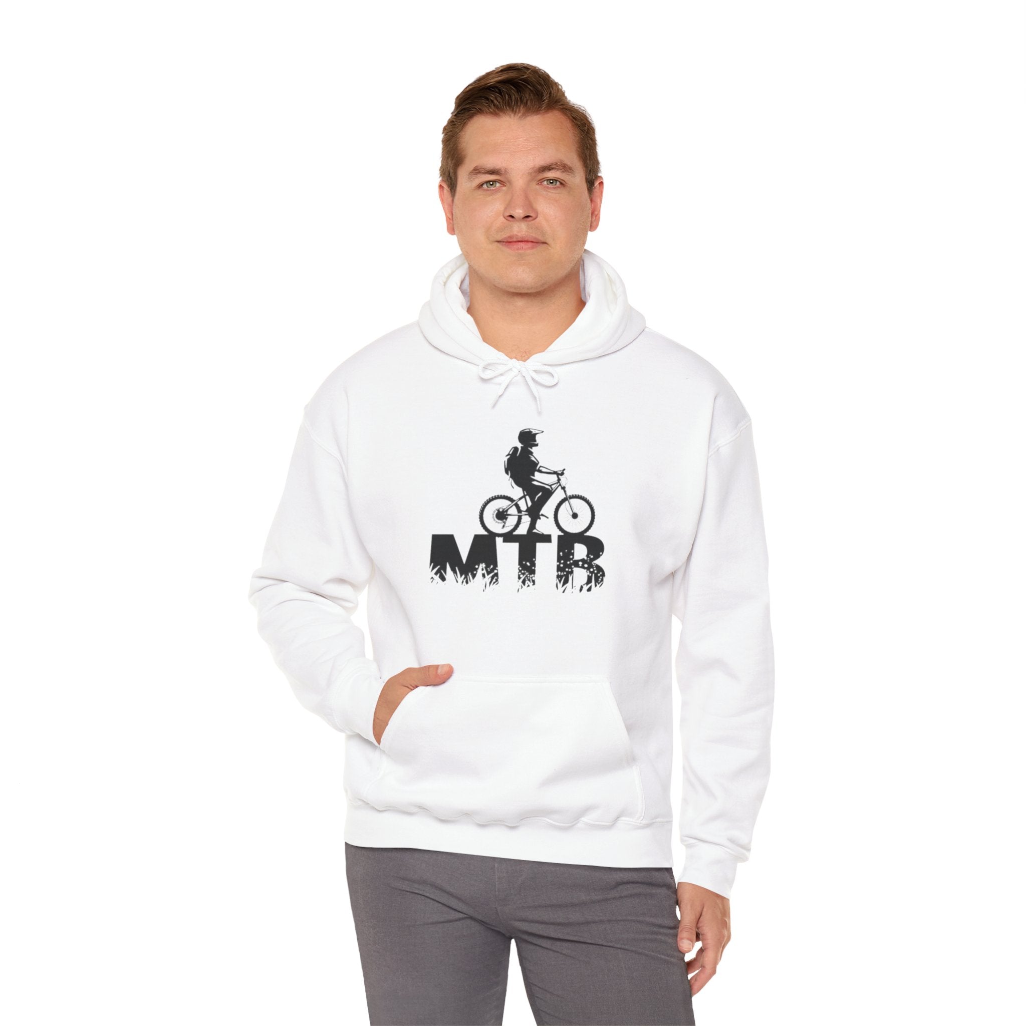 MEN'S HOODIE | MTB | WHITE/GREY/RED | S-5XL