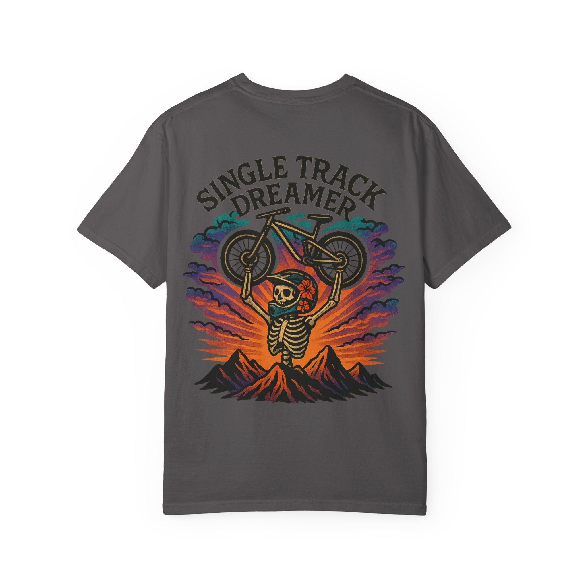 Skeleton Summit MTB Tee – Men's Garment-Dyed | Single Track Dreamer