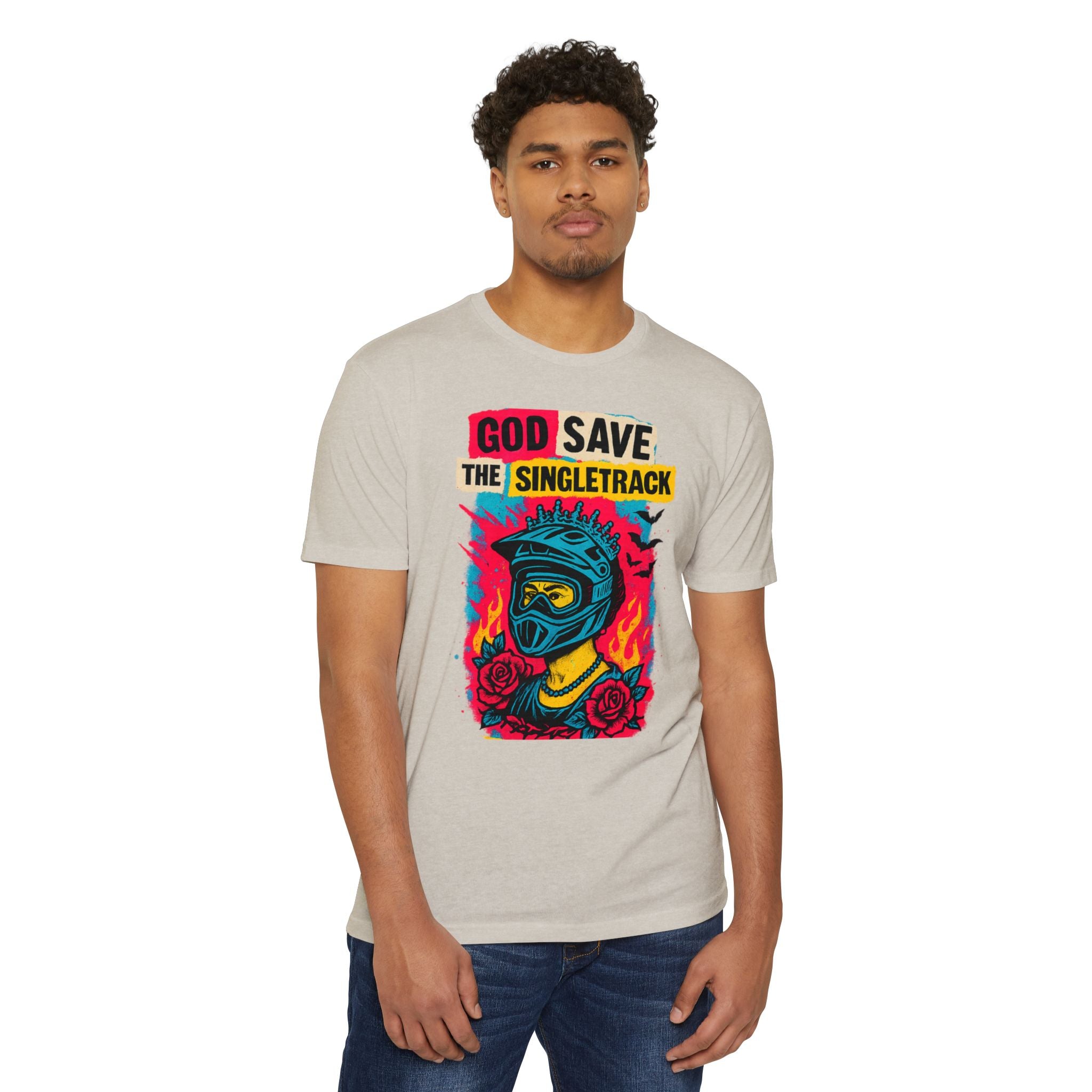 God Save The Singletrack - Men's Jersey Tee for Mountain Bikers