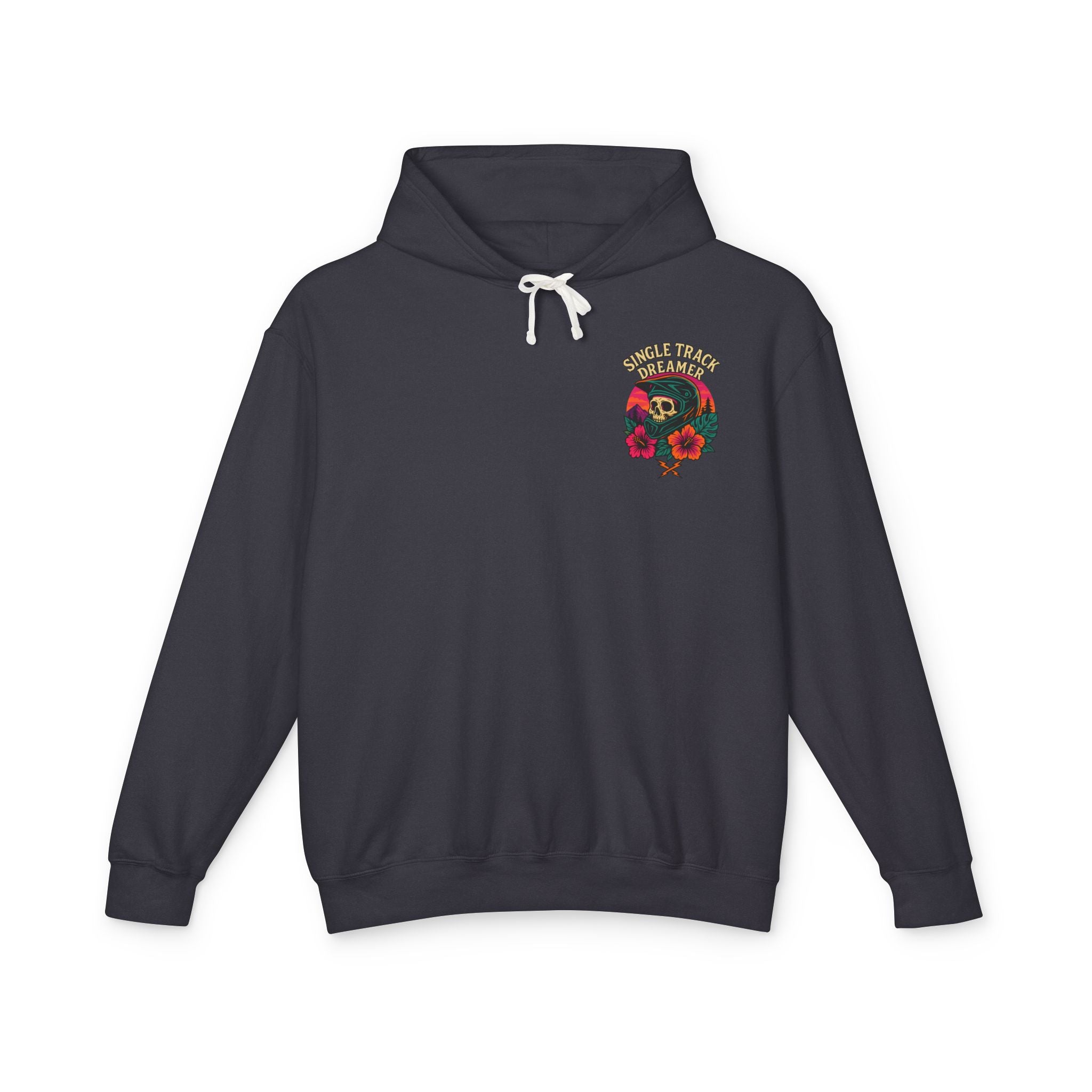 Skull-Sunset Lightweight Hoodie – Single Track Dreamer