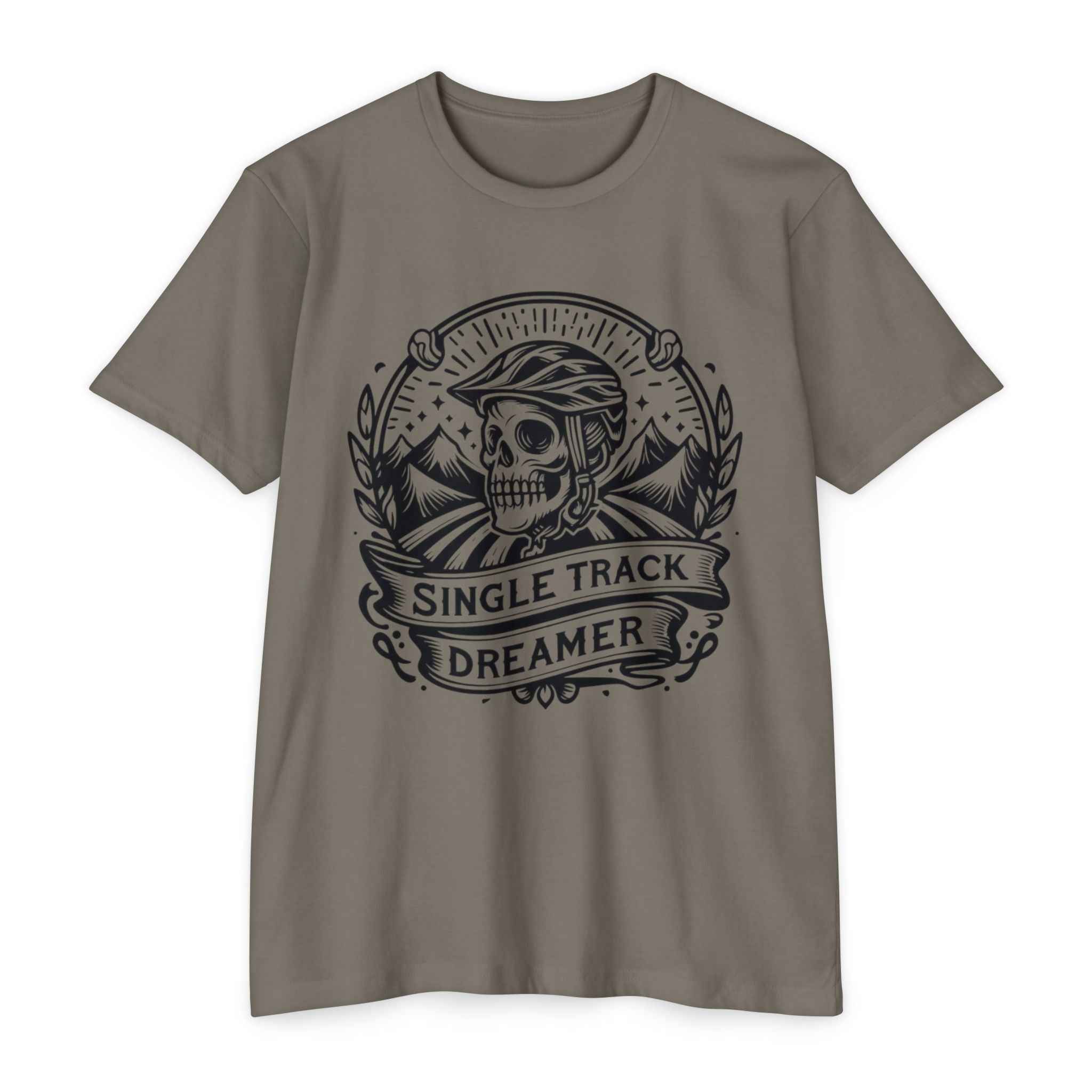 Skull Mountain Bike T-Shirt – Single Track Dreamer MTB Tee