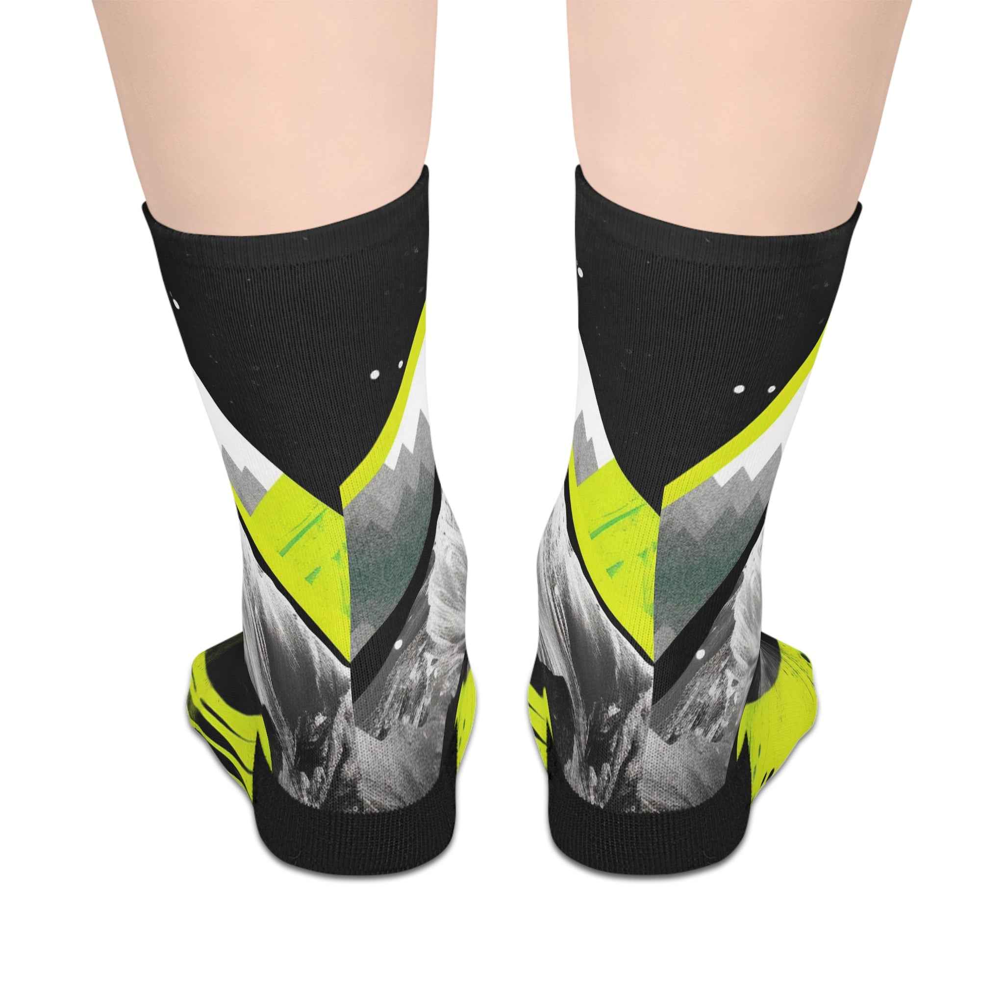 Neon Trail Crew Socks – Mountain Bike Graphic Performance Socks