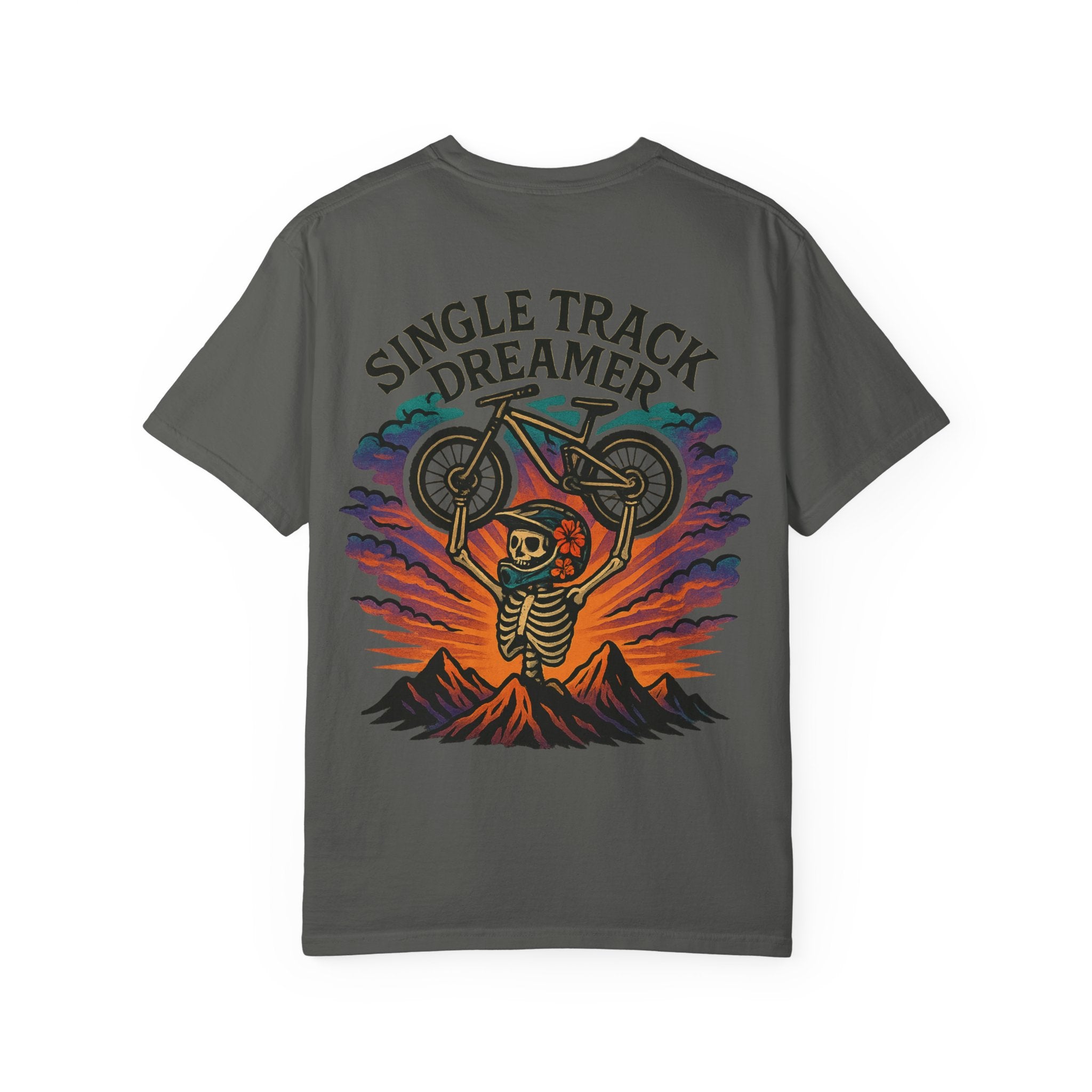 Skeleton Summit MTB Tee – Men's Garment-Dyed | Single Track Dreamer