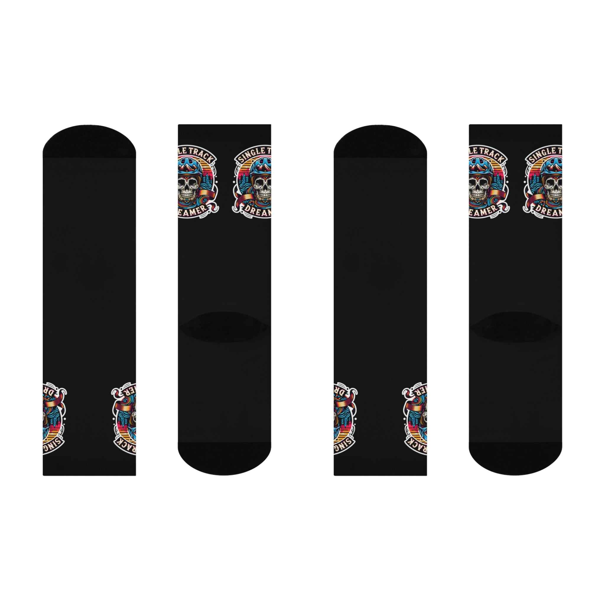 Single Track Dreamer Skull | MTB Socks for Riders
