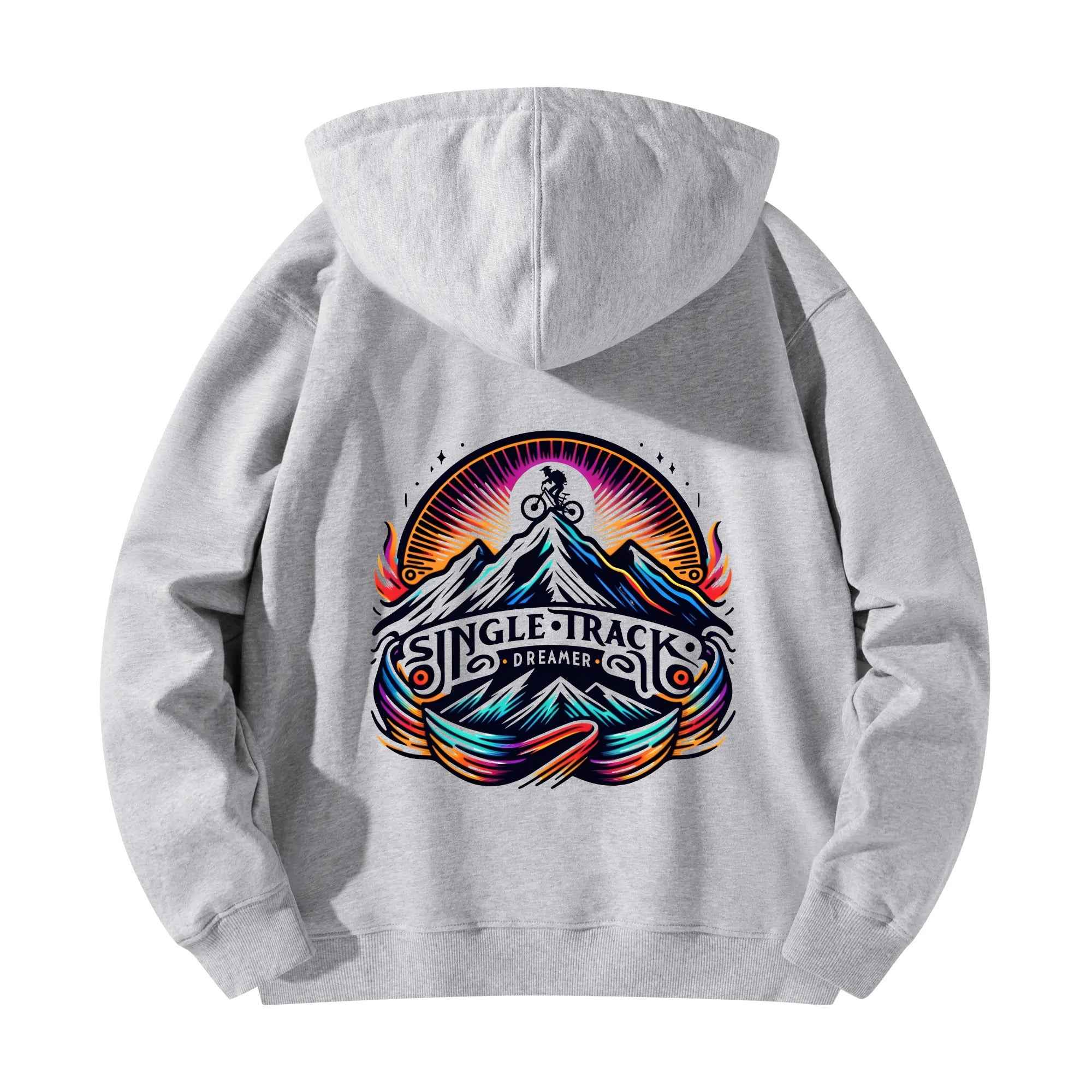 Stylish Cotton Pullover Hoodie - MTB Sunrise