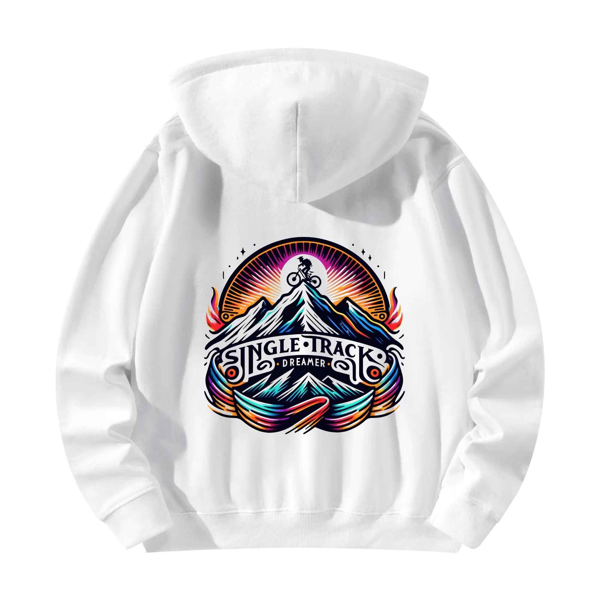 Stylish Cotton Pullover Hoodie - MTB Sunrise