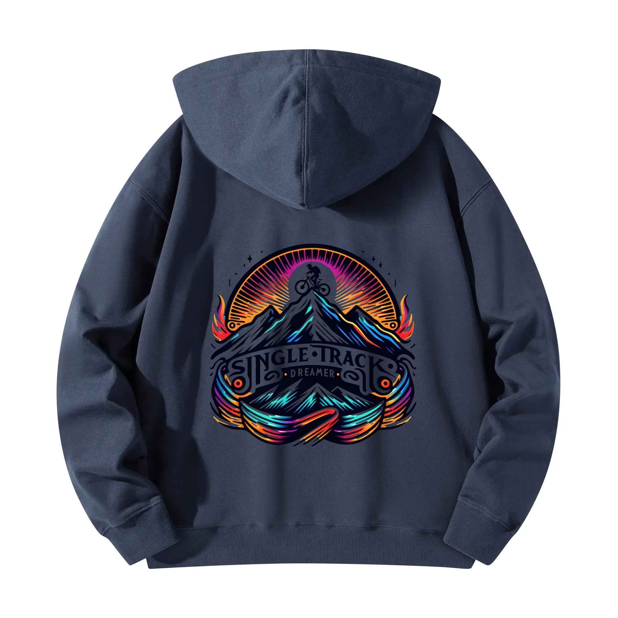 Stylish Cotton Pullover Hoodie - MTB Sunrise