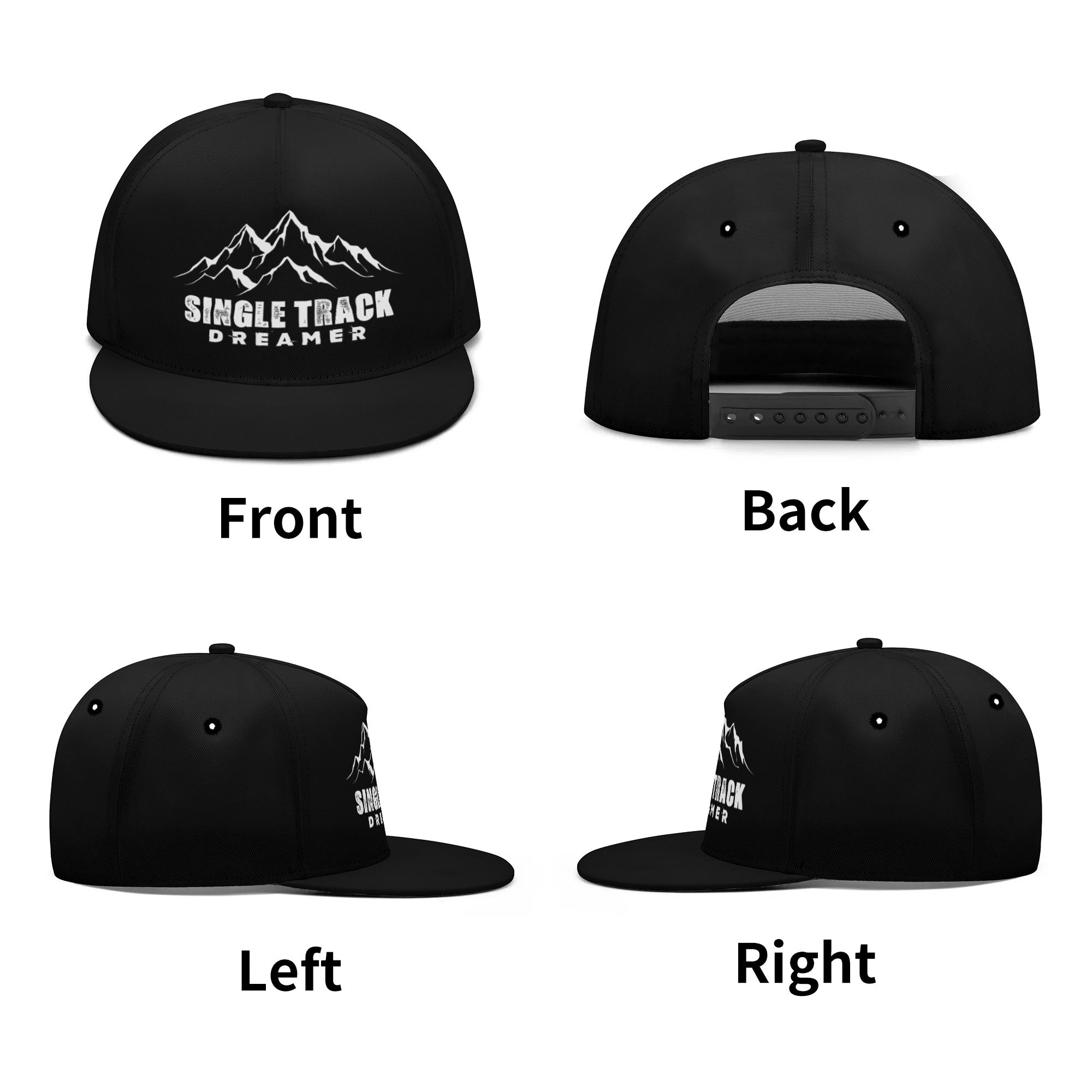 three different hats with the same logo on them