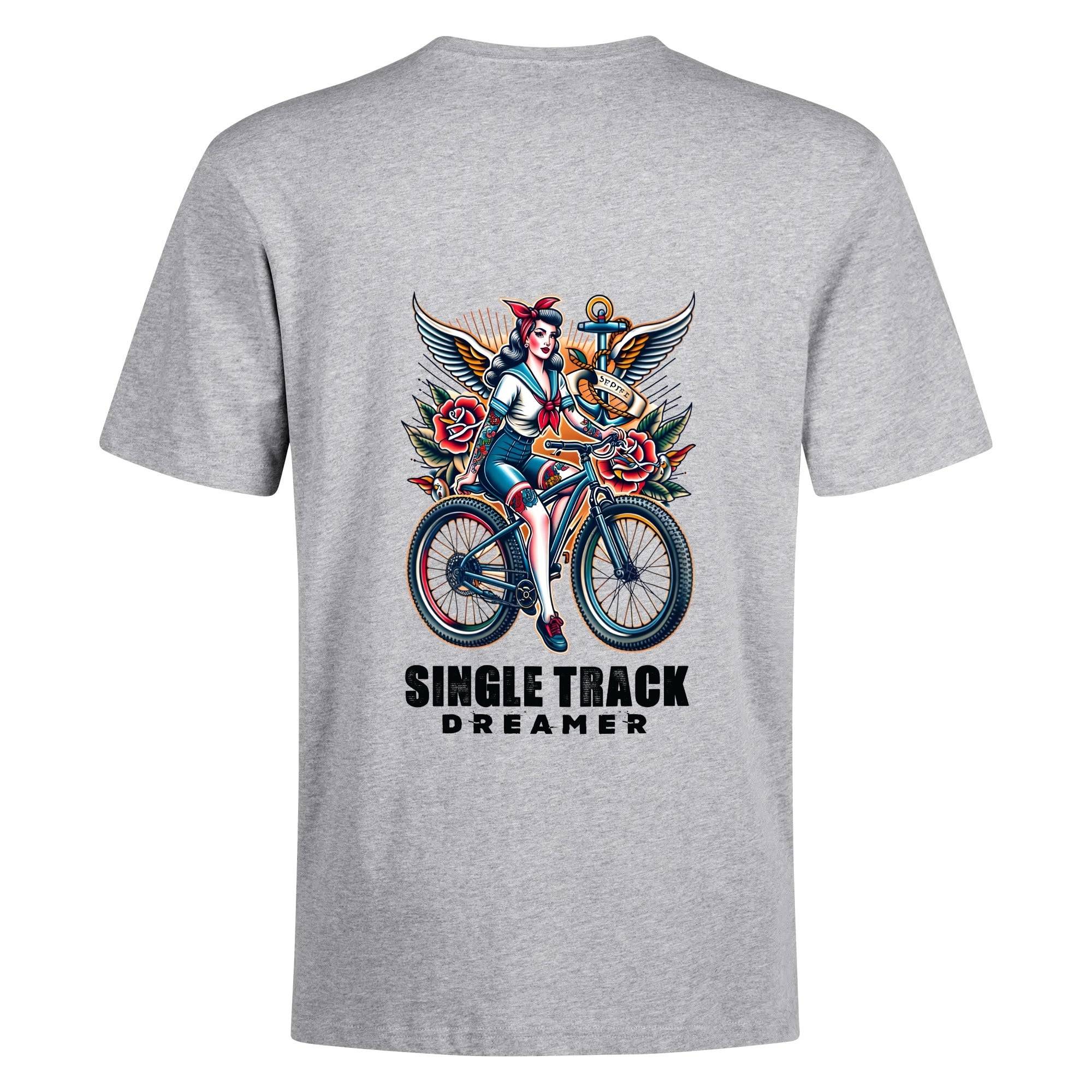 Jerry Sailor Bike Girl - MTB T-Shirt - Single Track Dreamer