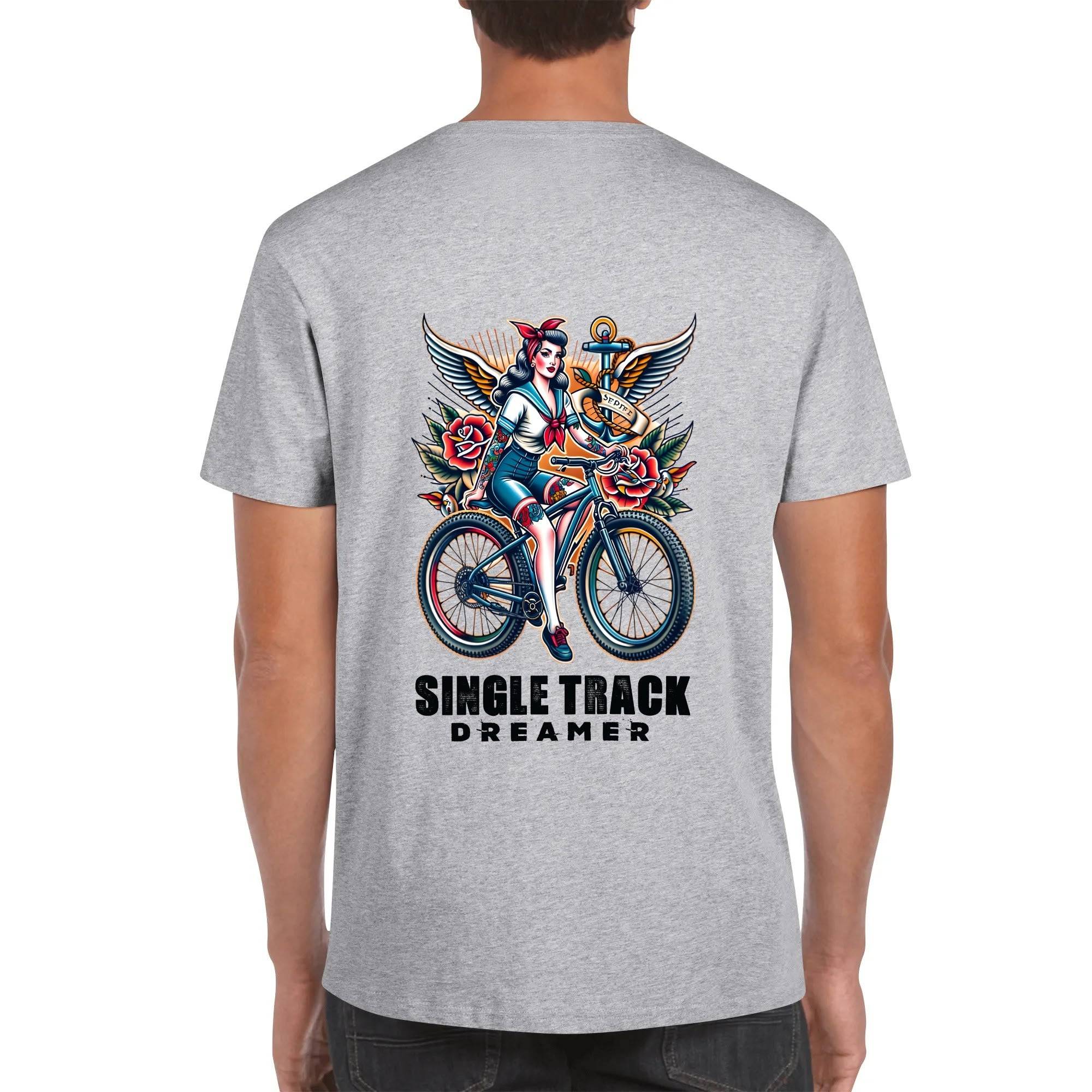 Jerry Sailor Bike Girl - MTB T-Shirt - Single Track Dreamer