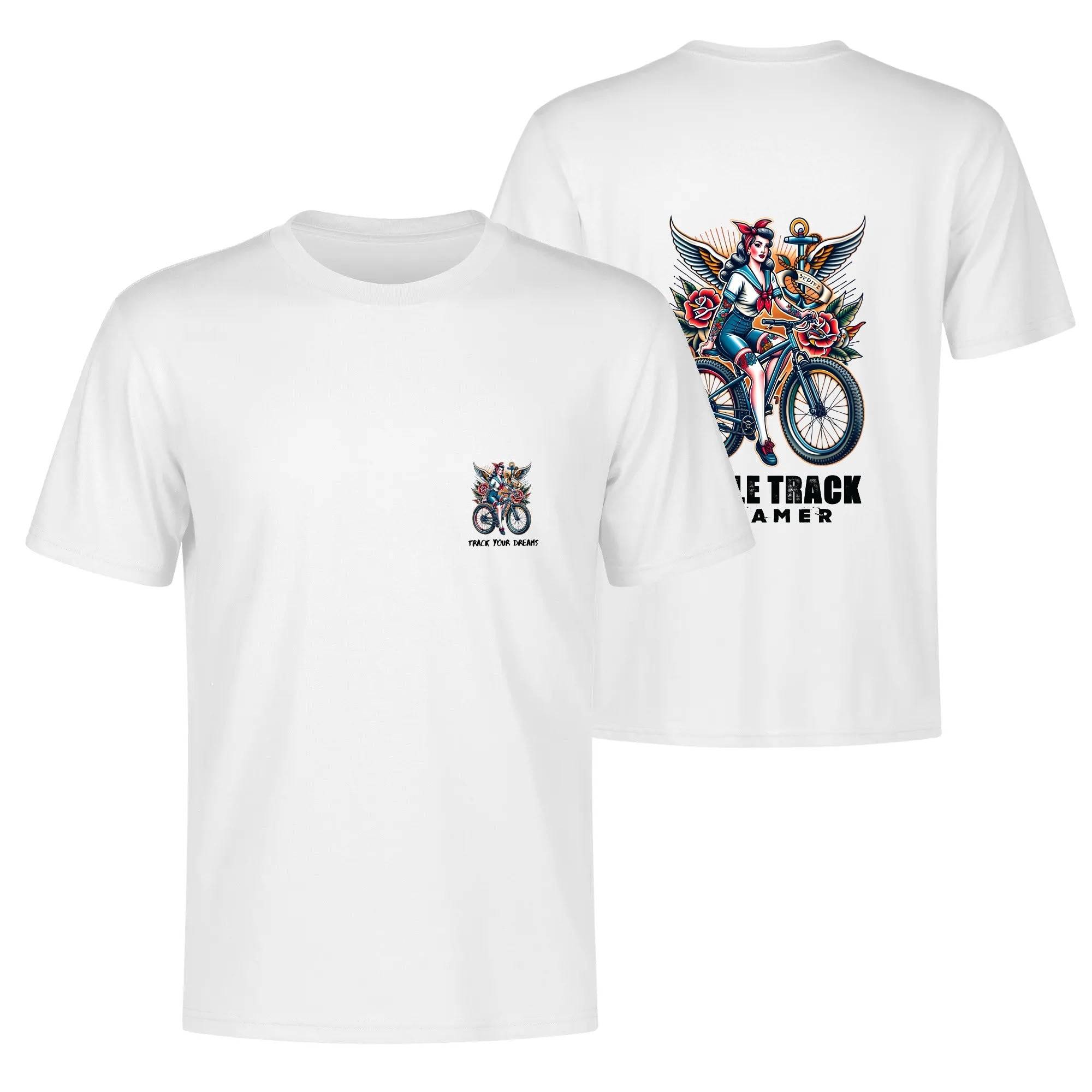 Jerry Sailor Bike Girl - MTB T-Shirt - Single Track Dreamer