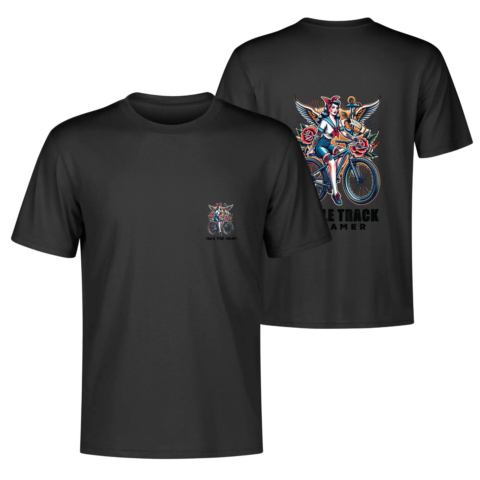 Jerry Sailor Bike Girl - MTB T-Shirt - Single Track Dreamer