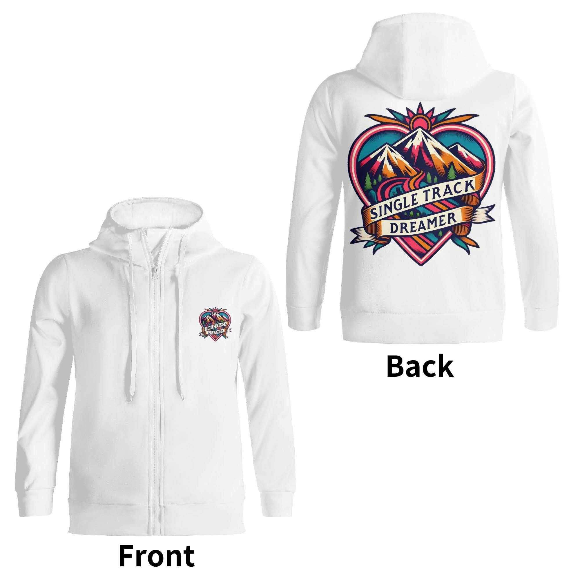 Mens Hoodie | Streetwear Heart & Mountains