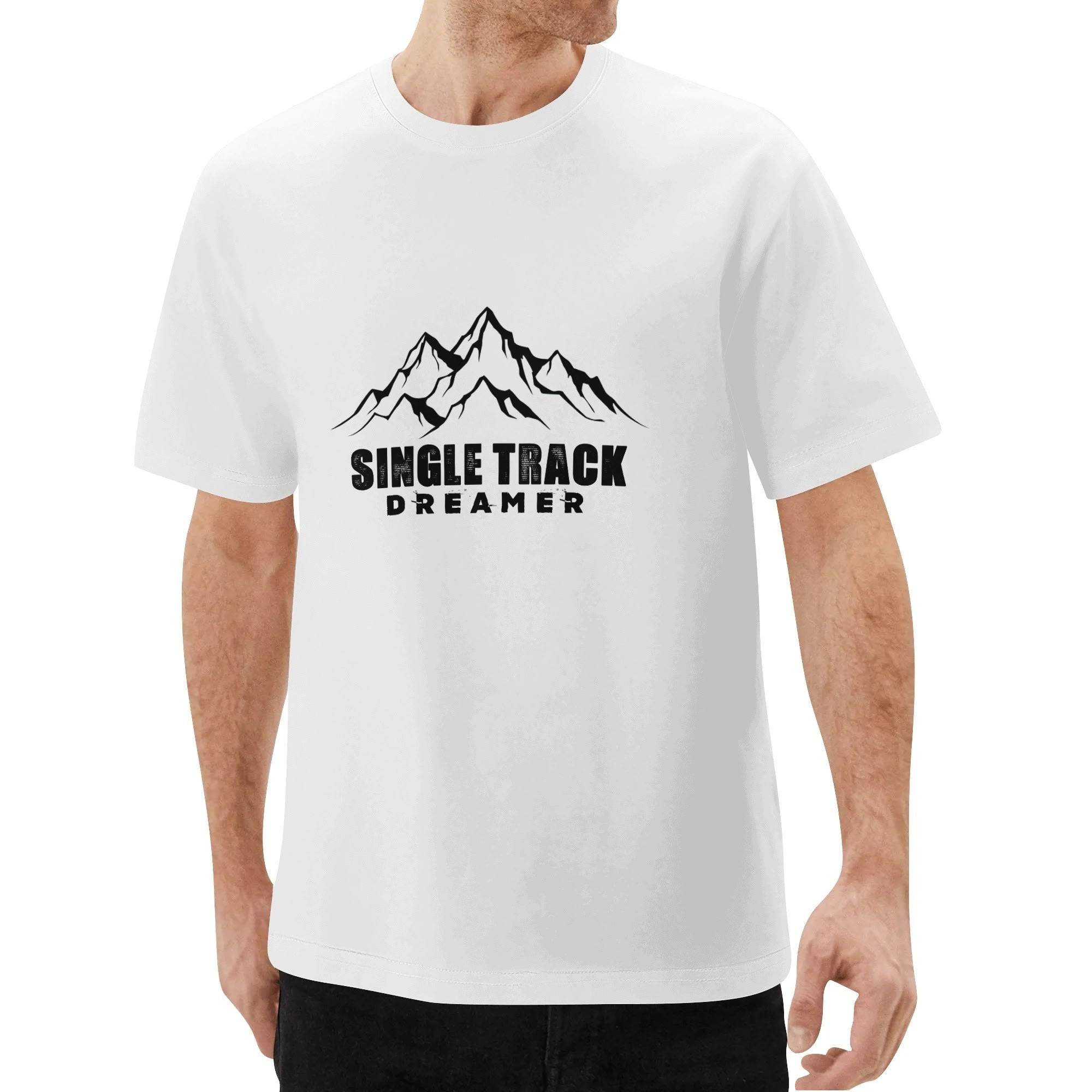 Mens T-Shirt | Single Track Dreamer Mountain, White