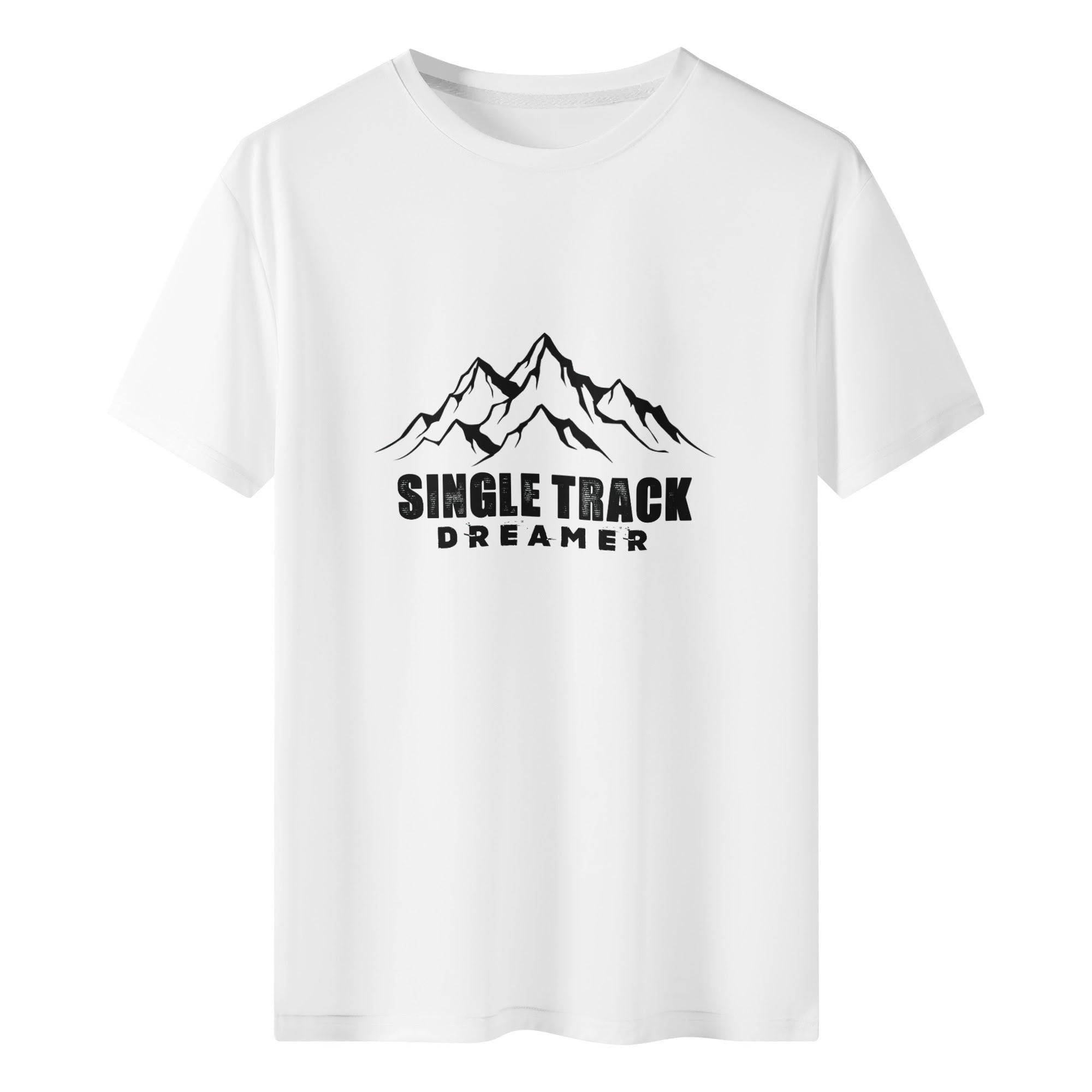 Mens T-Shirt | Single Track Dreamer Mountain, White
