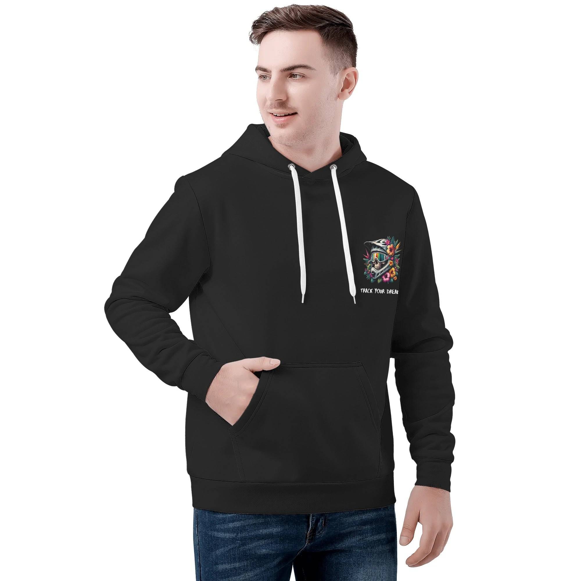 Mens All Over Print Basic Hoodie