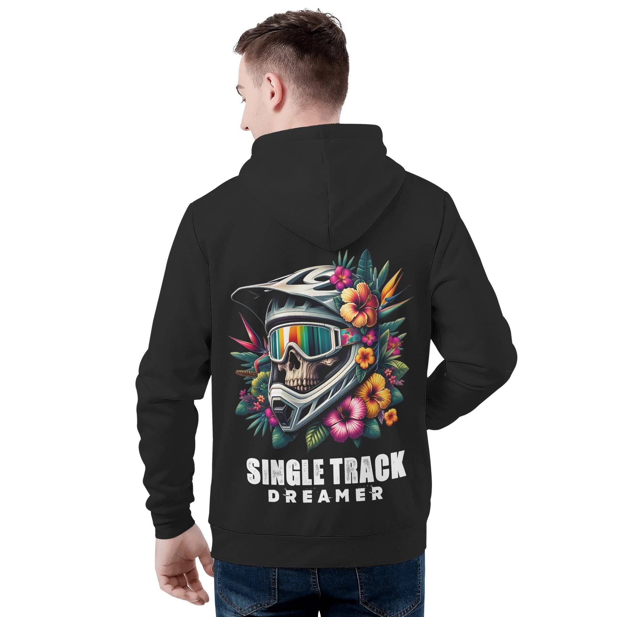 Mens All Over Print Basic Hoodie