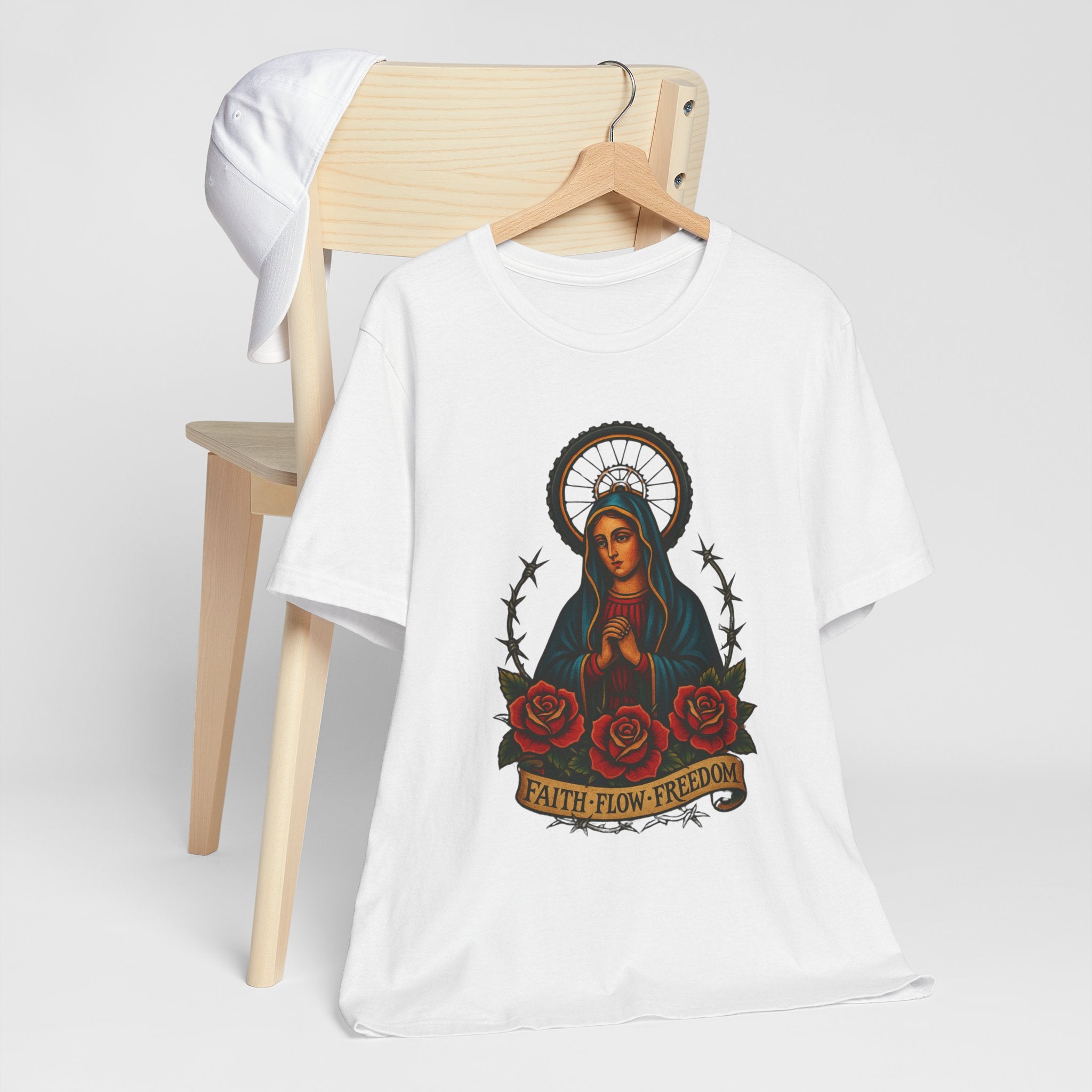 Faith Flow Freedom Men's Short Sleeve Tee - Inspirational Graphic T-Shirt