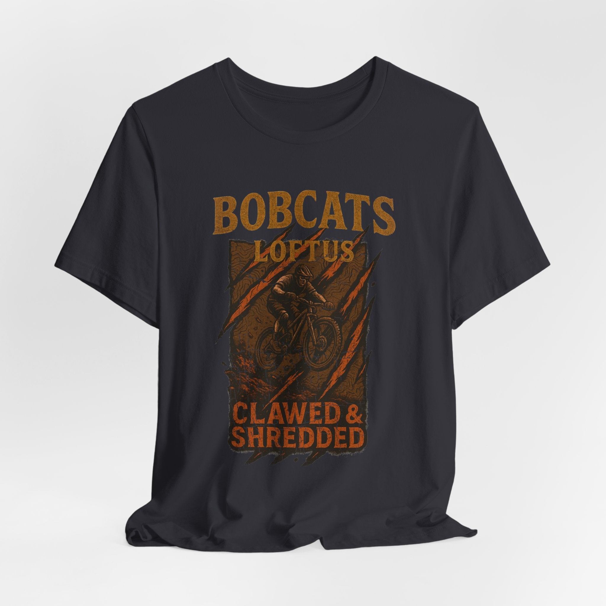 Bobcats Clawed & Shredded Men's Jersey Tee - Perfect for MTB Enthusiasts