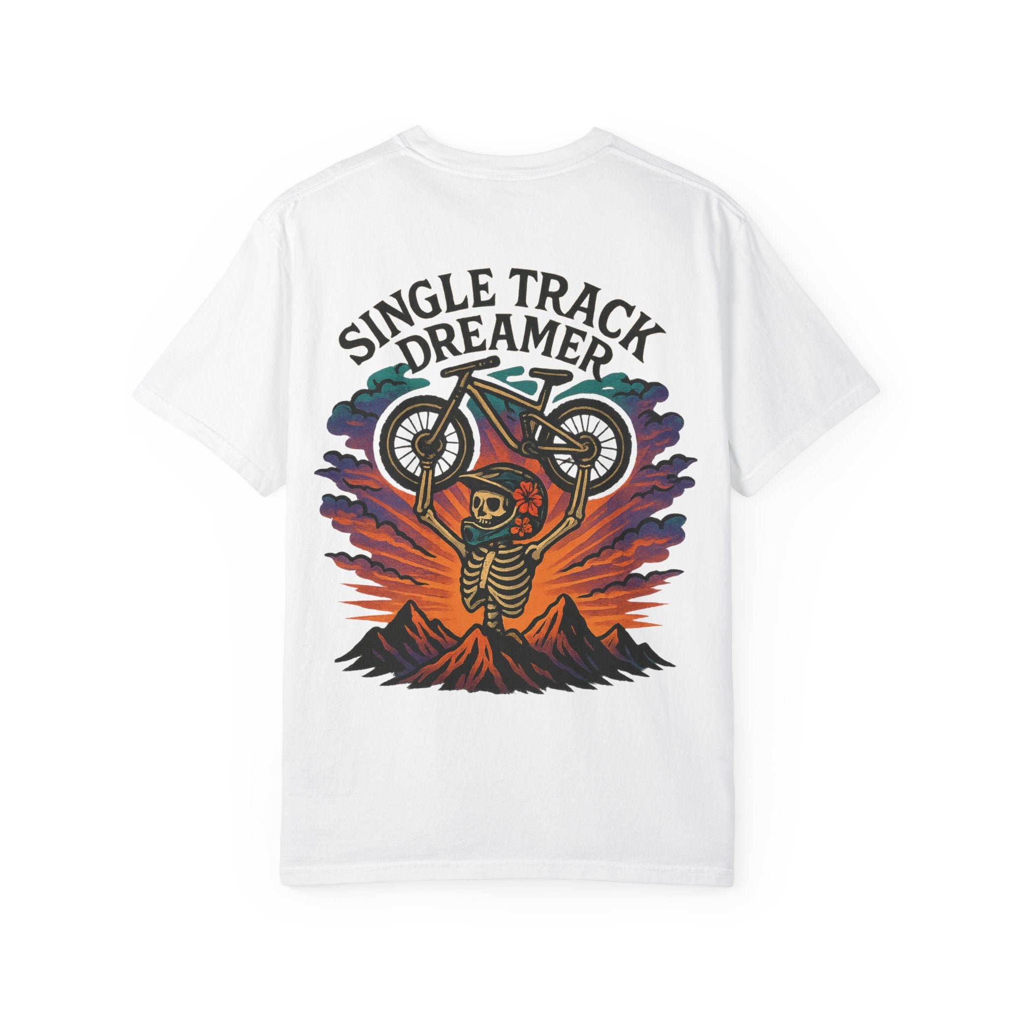 Skeleton Summit MTB Tee – Men's Garment-Dyed | Single Track Dreamer