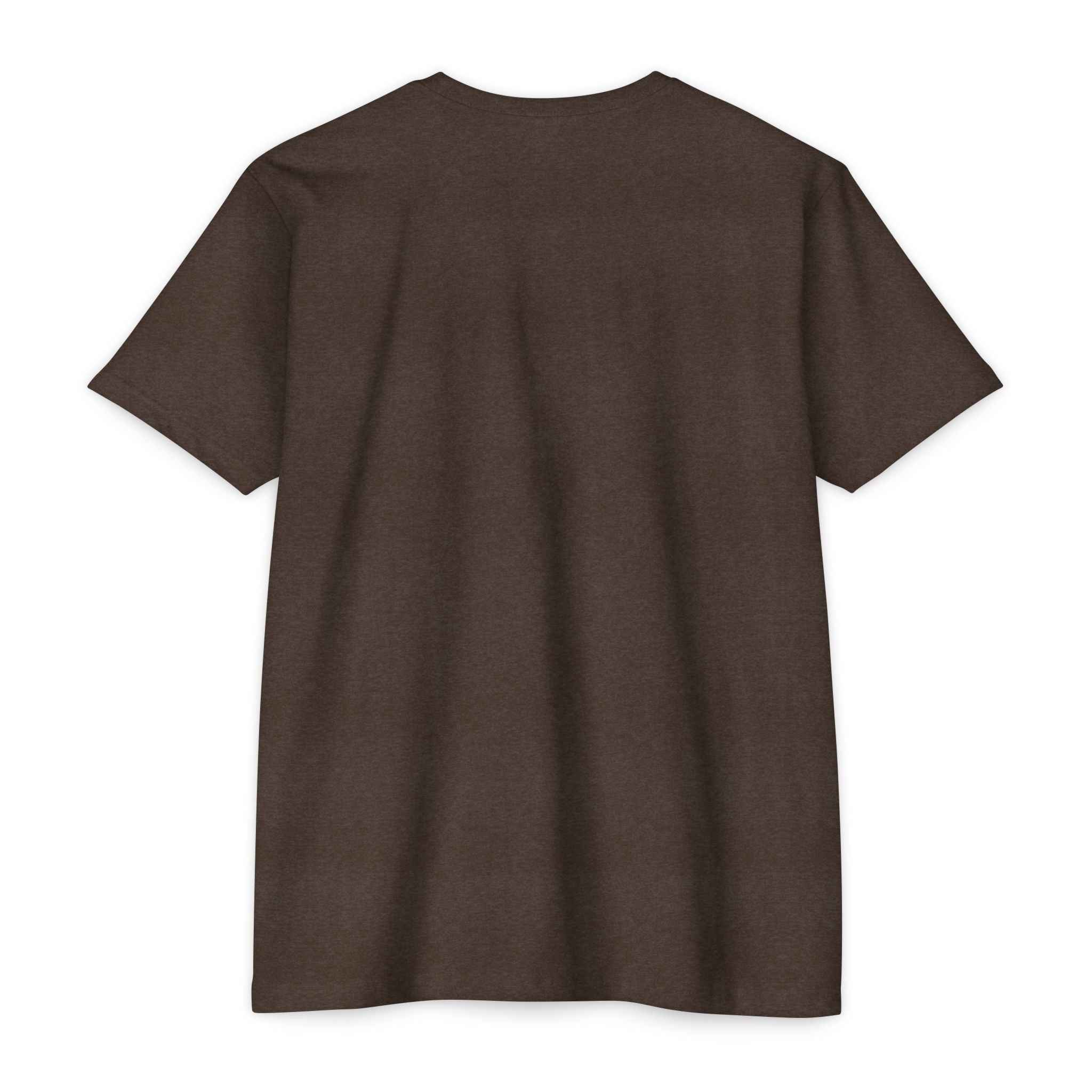 Plain back of dark brown Forest Deer Mountain Bike T-Shirt. Durable and earthy tone tee for MTB enthusiasts.