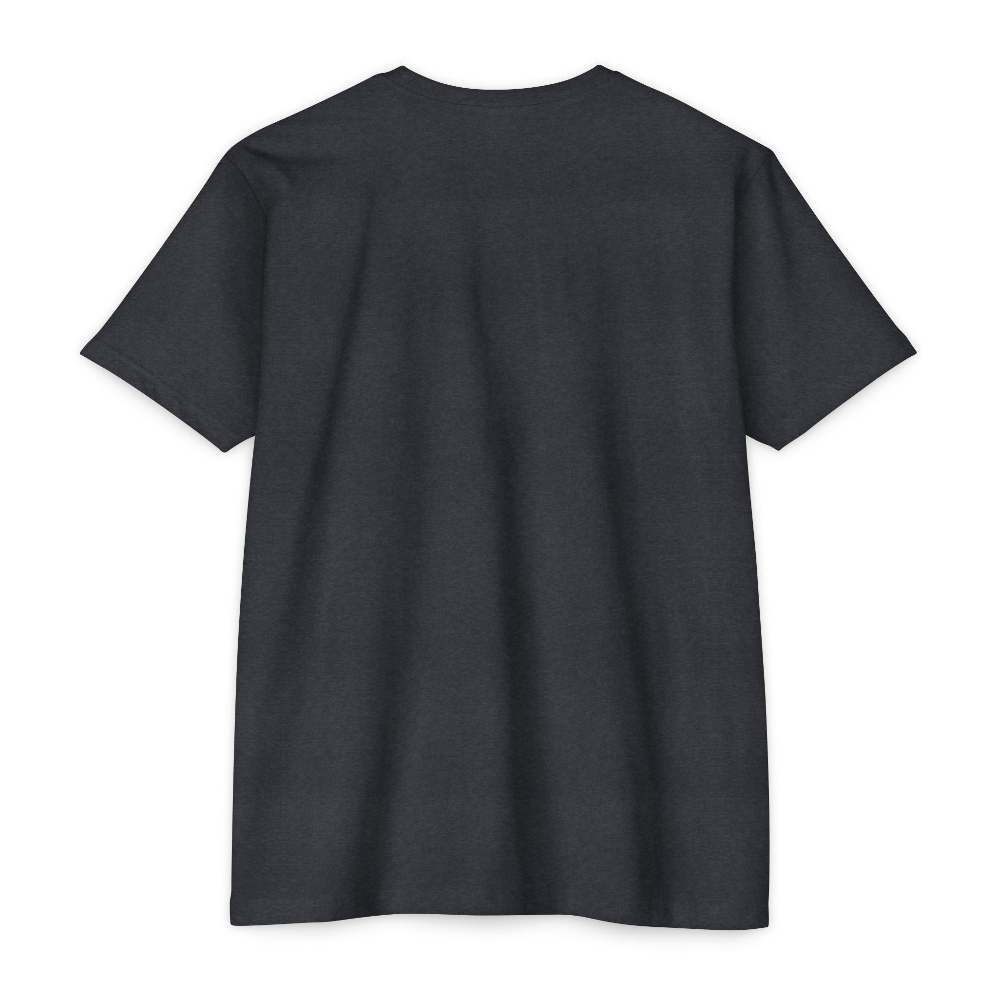 Black t-shirt on a white background
