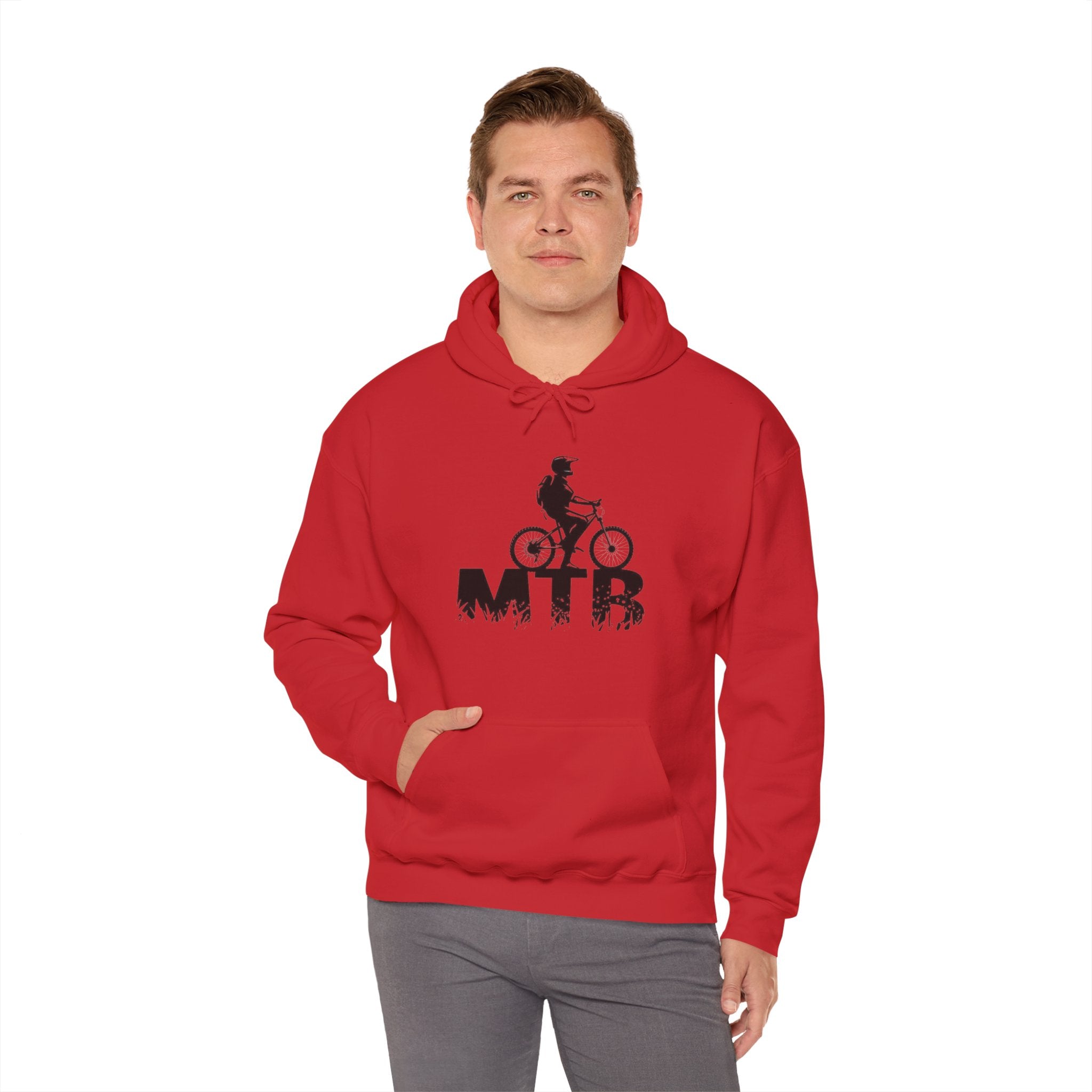 MEN'S HOODIE | MTB | WHITE/GREY/RED | S-5XL
