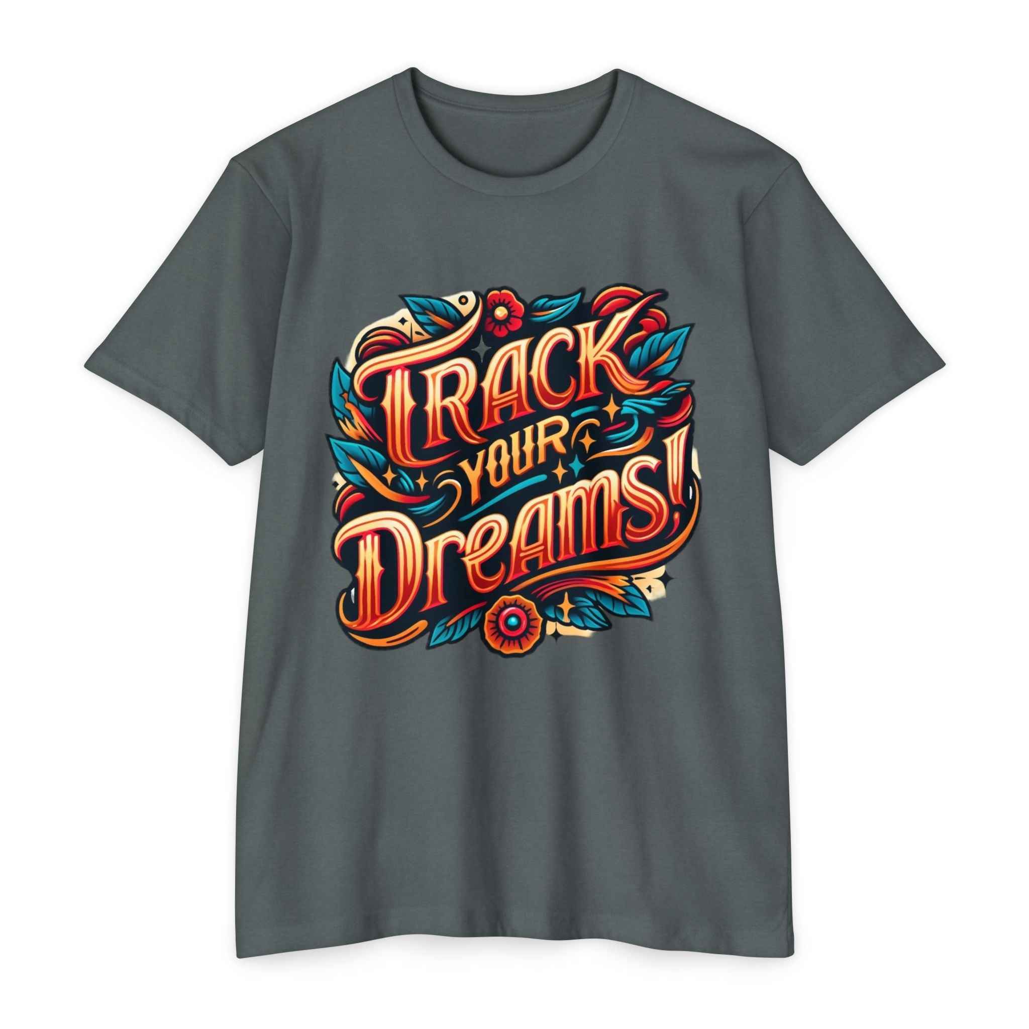 Women's Graphic Tee Cotton | Track Your Dreams T-Shirt