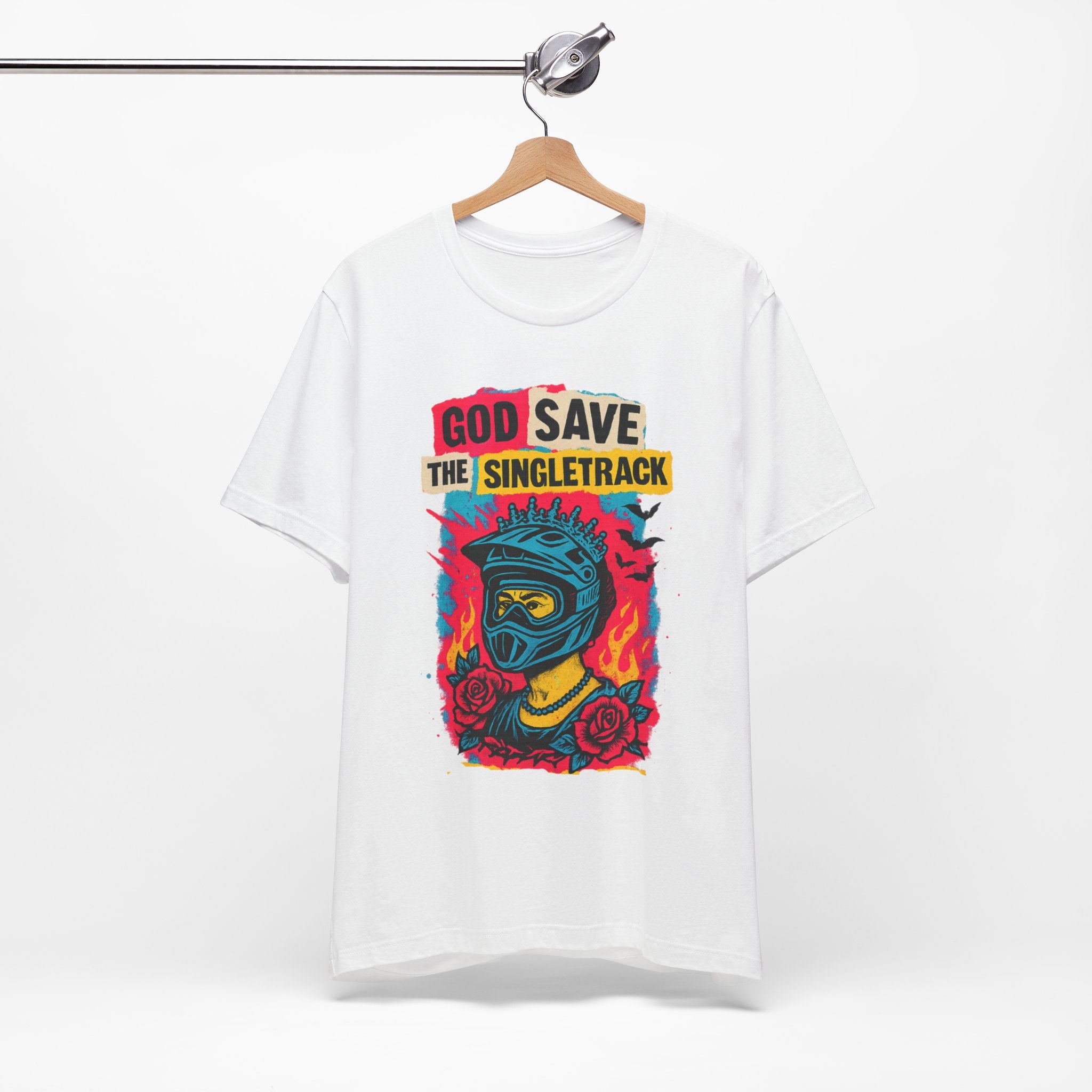 God Save The Singletrack - Men's Jersey Tee for Mountain Bikers
