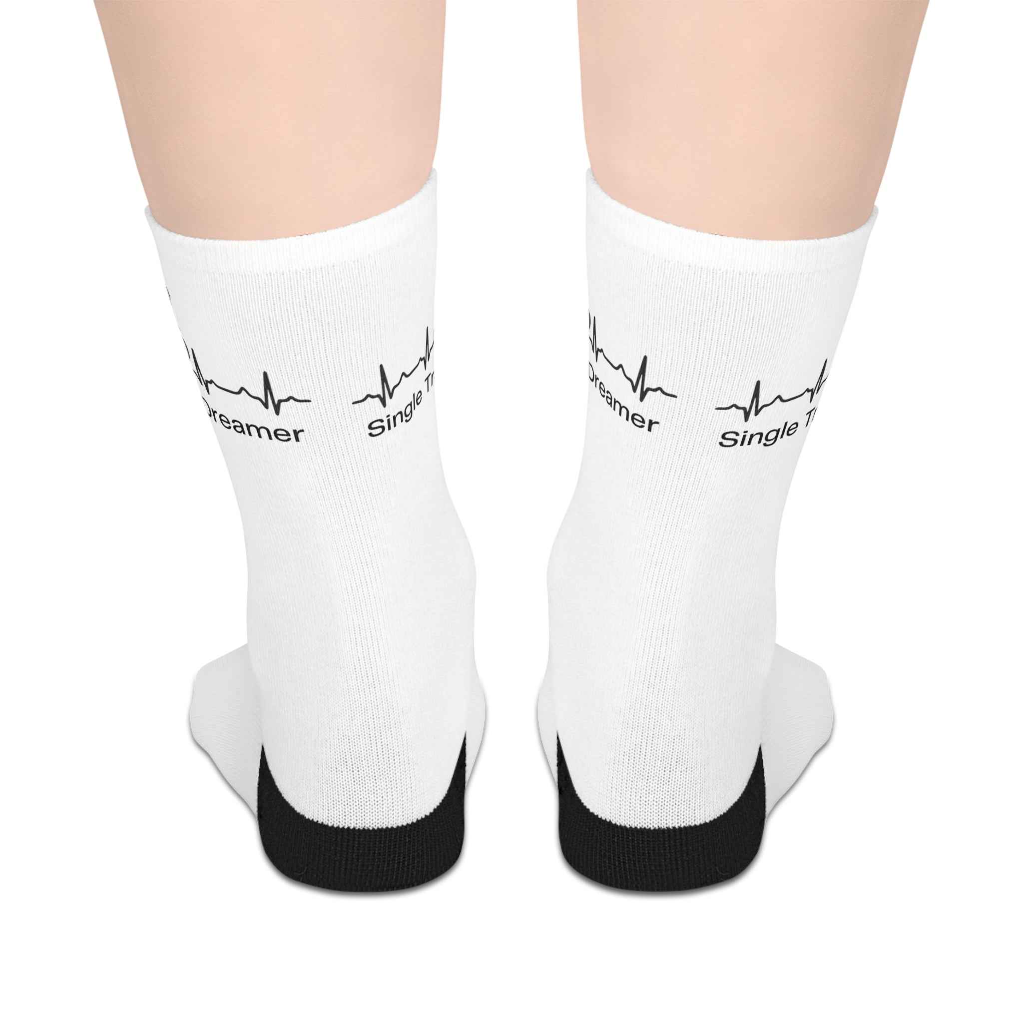 Single Track Dreamer MTB Heartbeat Crew Socks – Mountain Bike Riding Socks