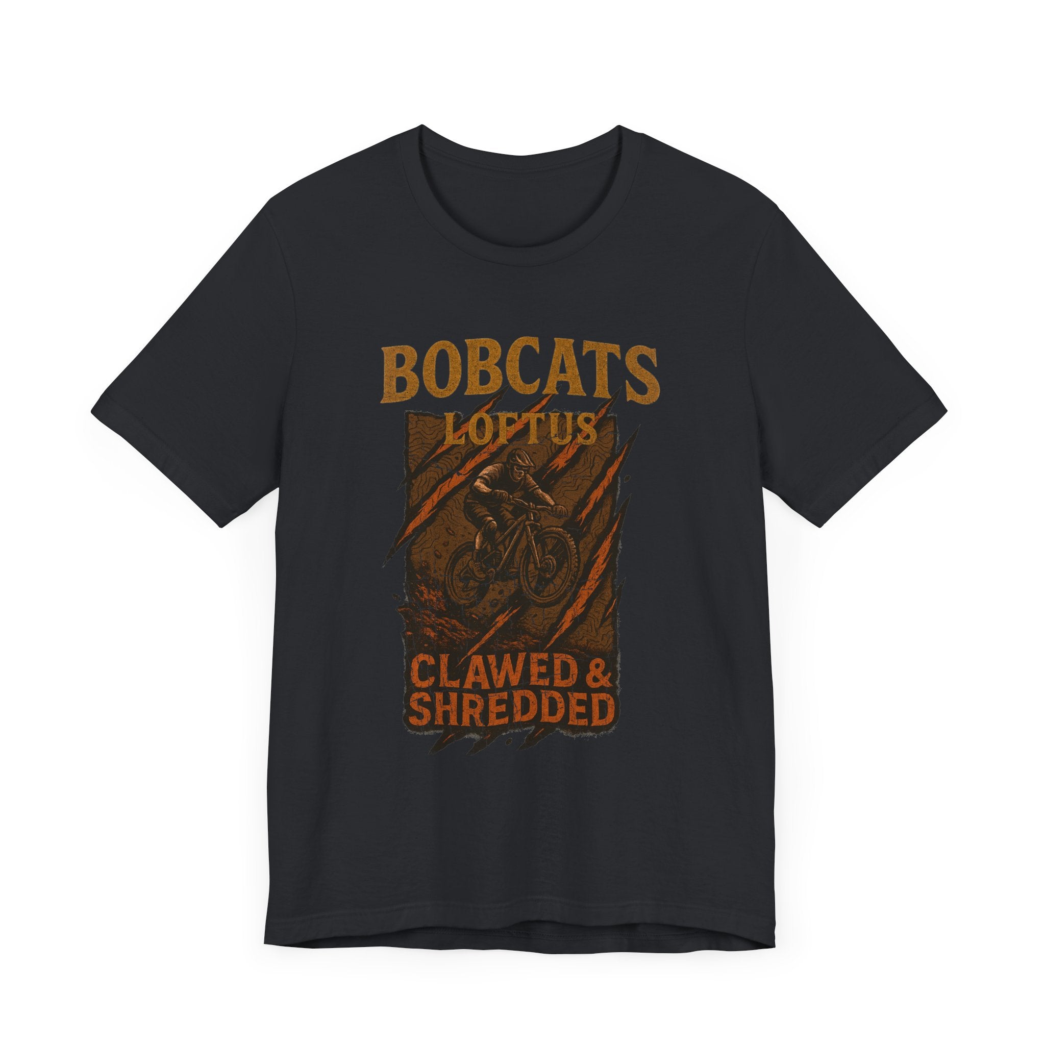 Bobcats Clawed & Shredded Men's Jersey Tee - Perfect for MTB Enthusiasts
