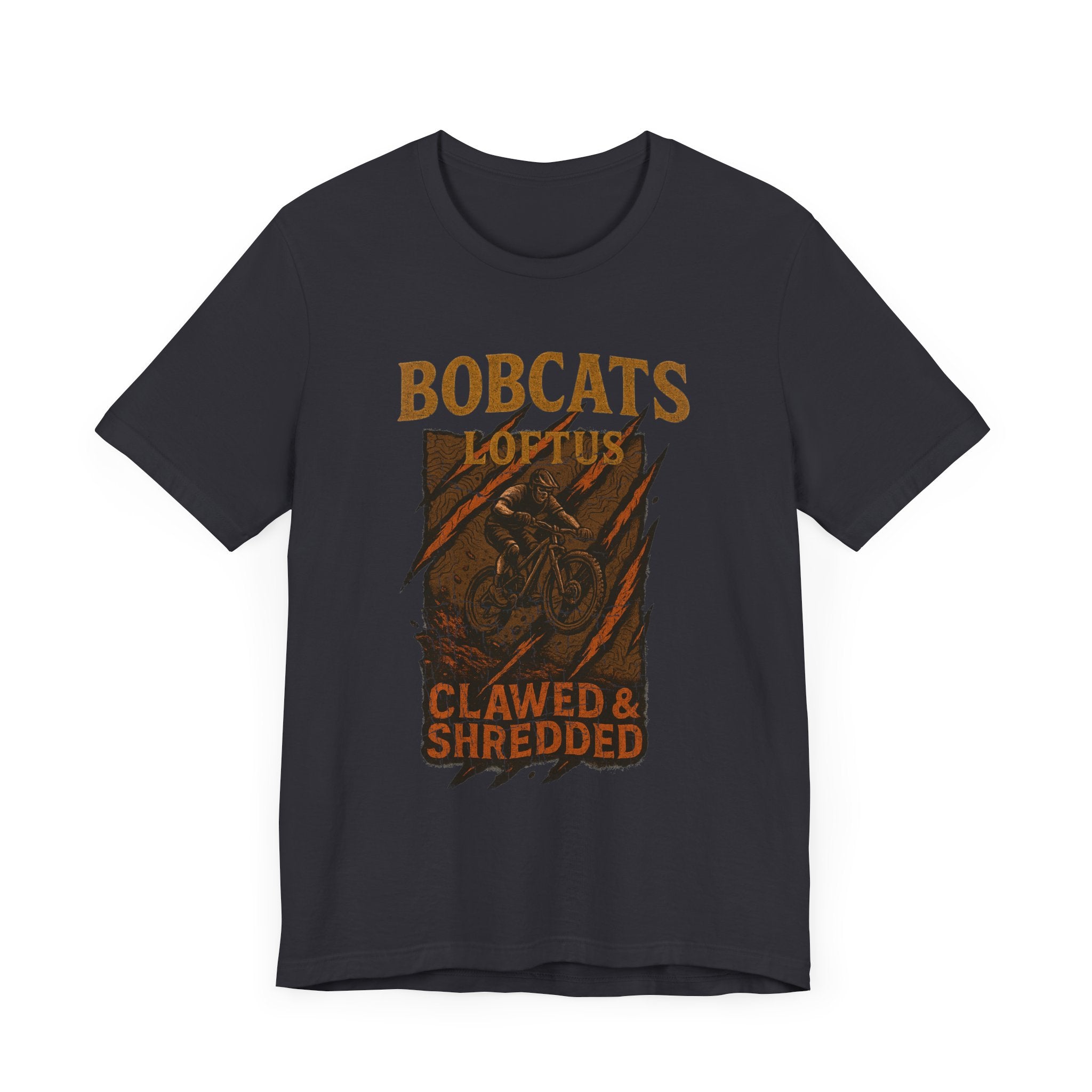 Bobcats Clawed & Shredded Men's Jersey Tee - Perfect for MTB Enthusiasts