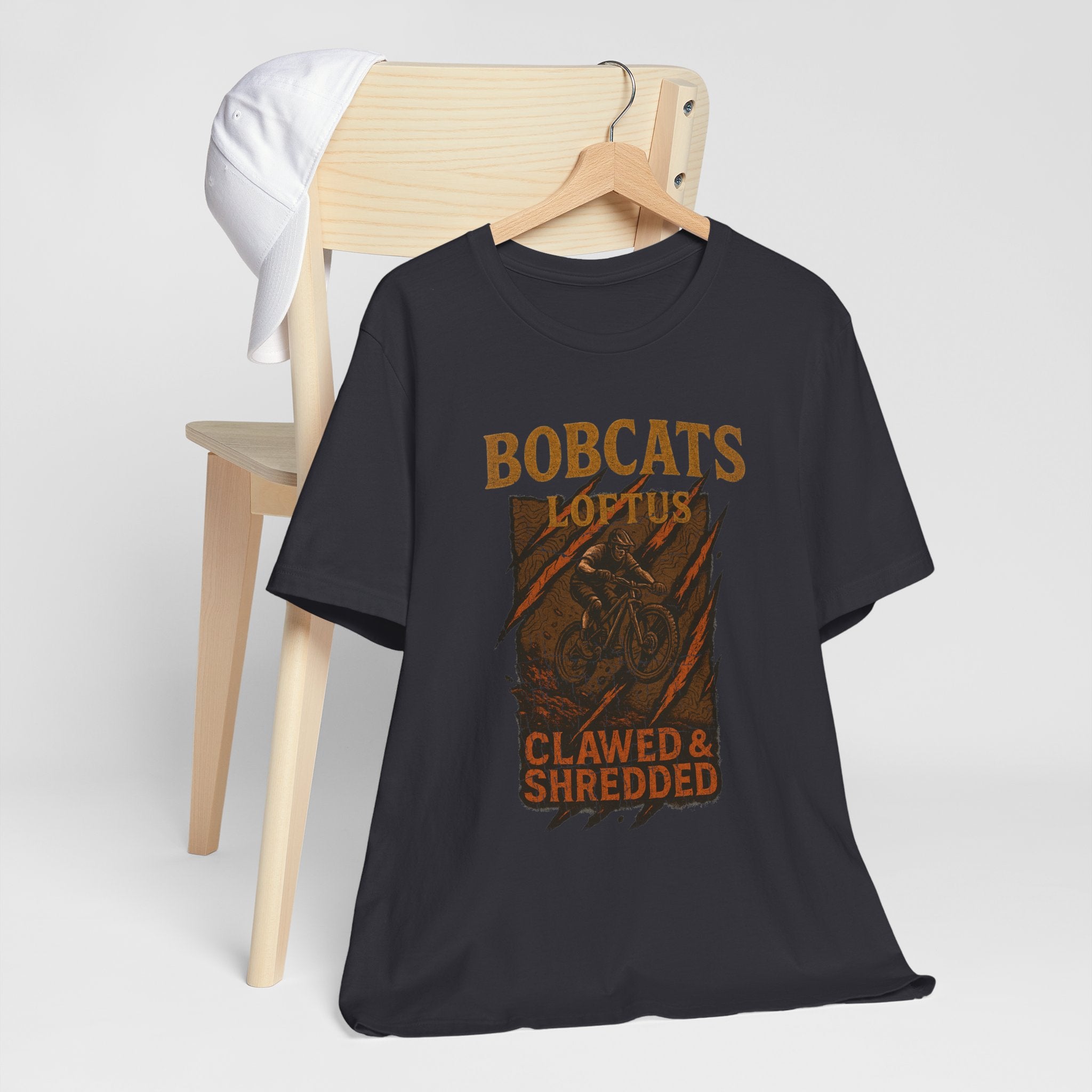 Bobcats Clawed & Shredded Men's Jersey Tee - Perfect for MTB Enthusiasts