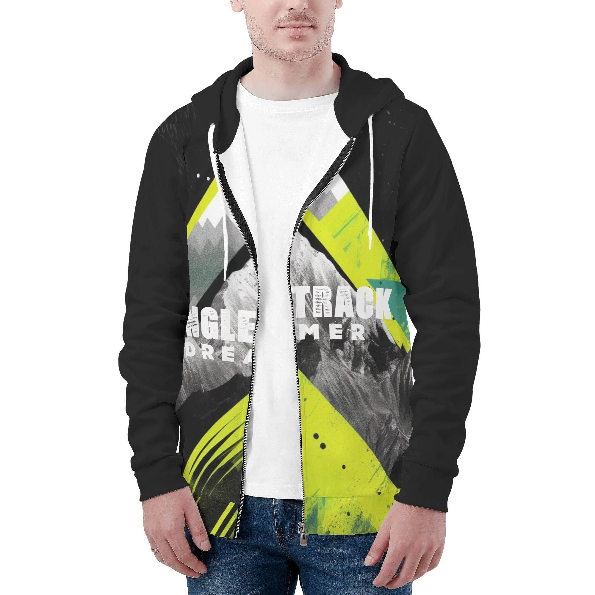 HOODIE | MOUNTAIN DESIGN | BLACK | S - 4XL - Single Track Dreamer
