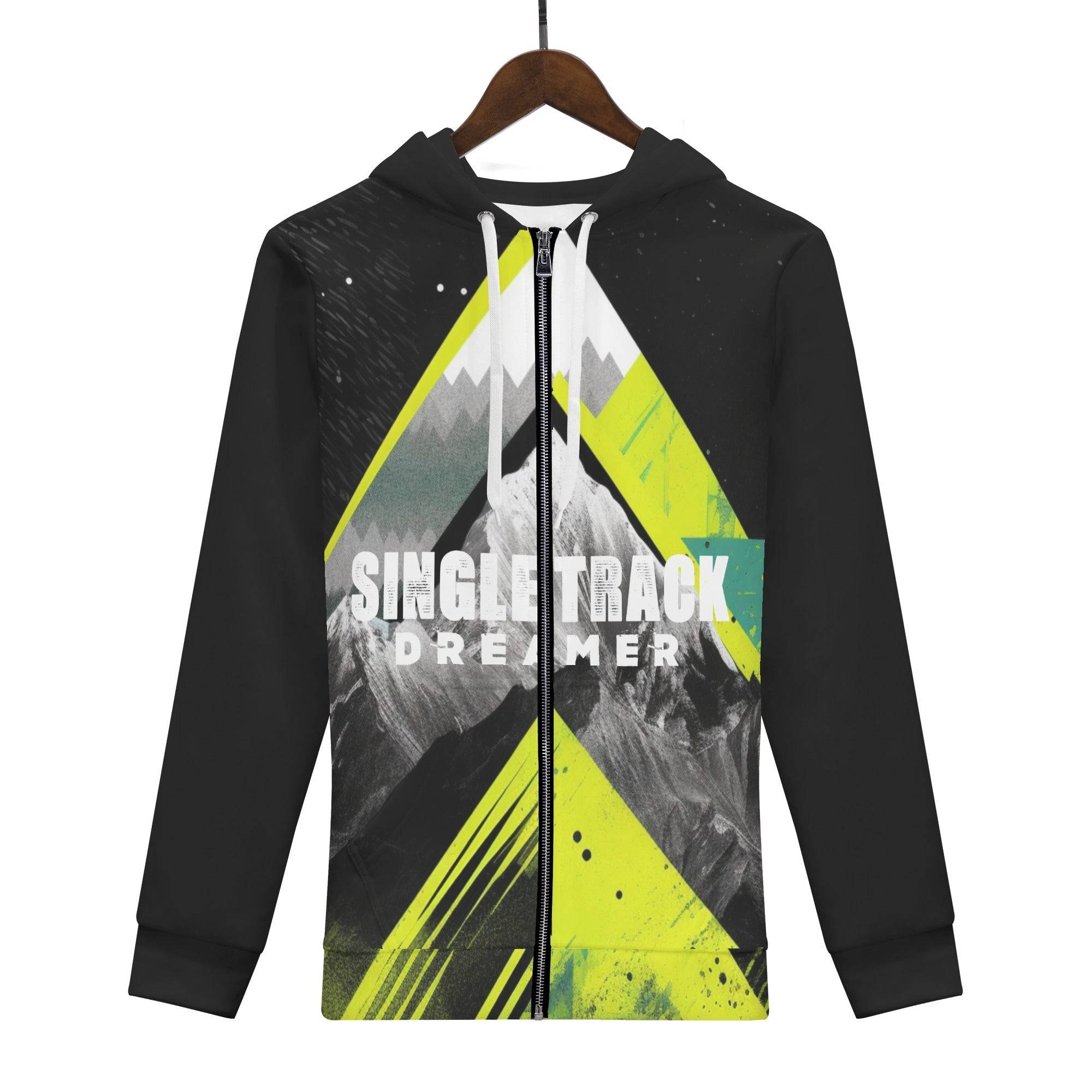 HOODIE | MOUNTAIN DESIGN | BLACK | S - 4XL - Single Track Dreamer