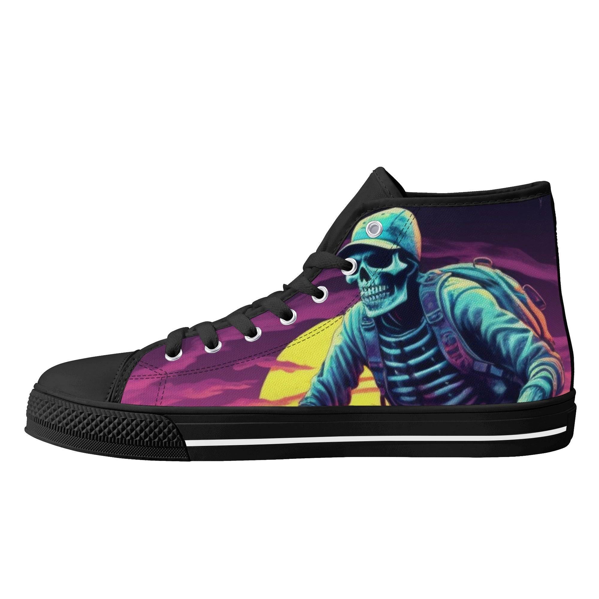 MENS CONVERSE SHOES | SKELETON SUNSET | BLACK | US5 - US12 - Single Track Dreamer