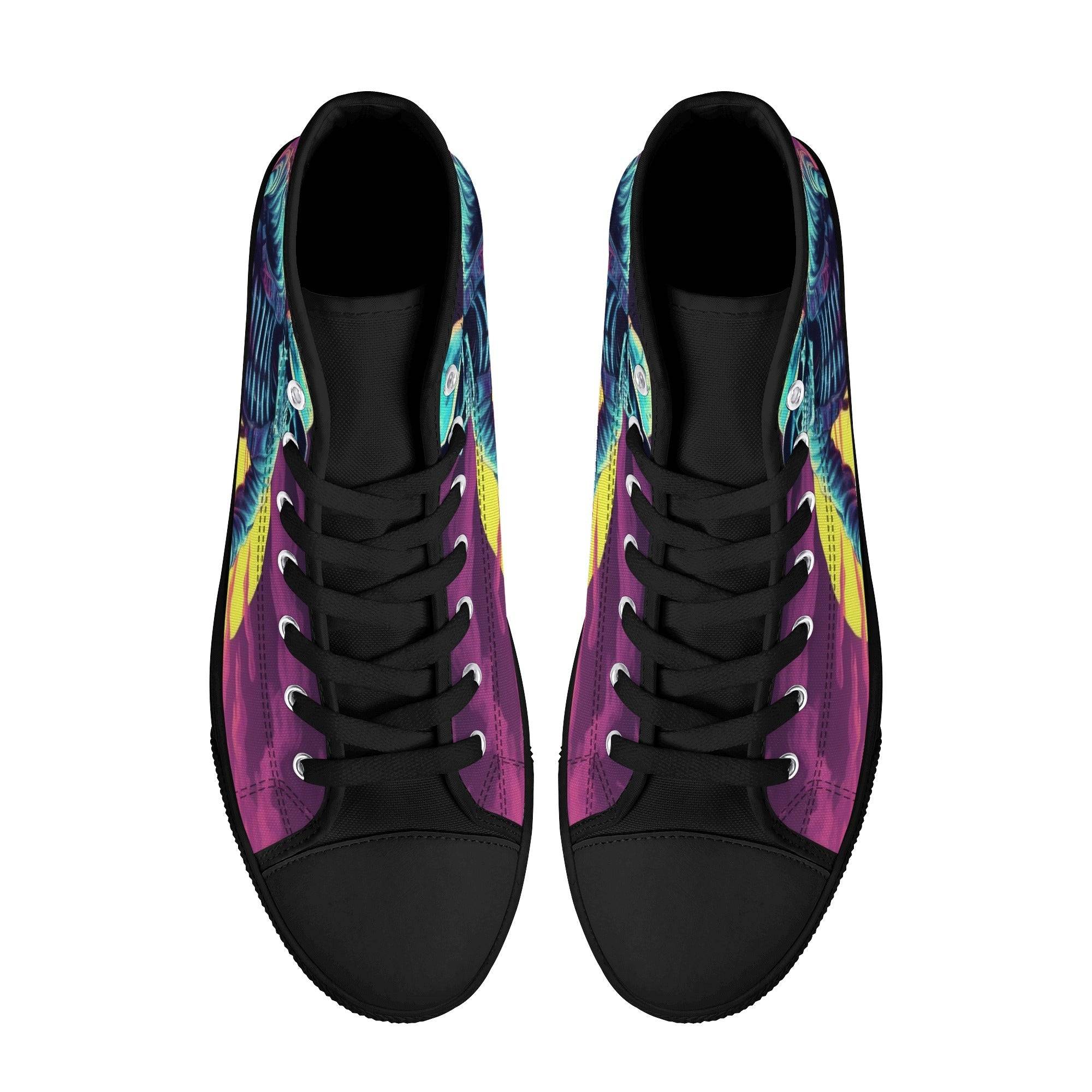 MENS CONVERSE SHOES | SKELETON SUNSET | BLACK | US5 - US12 - Single Track Dreamer