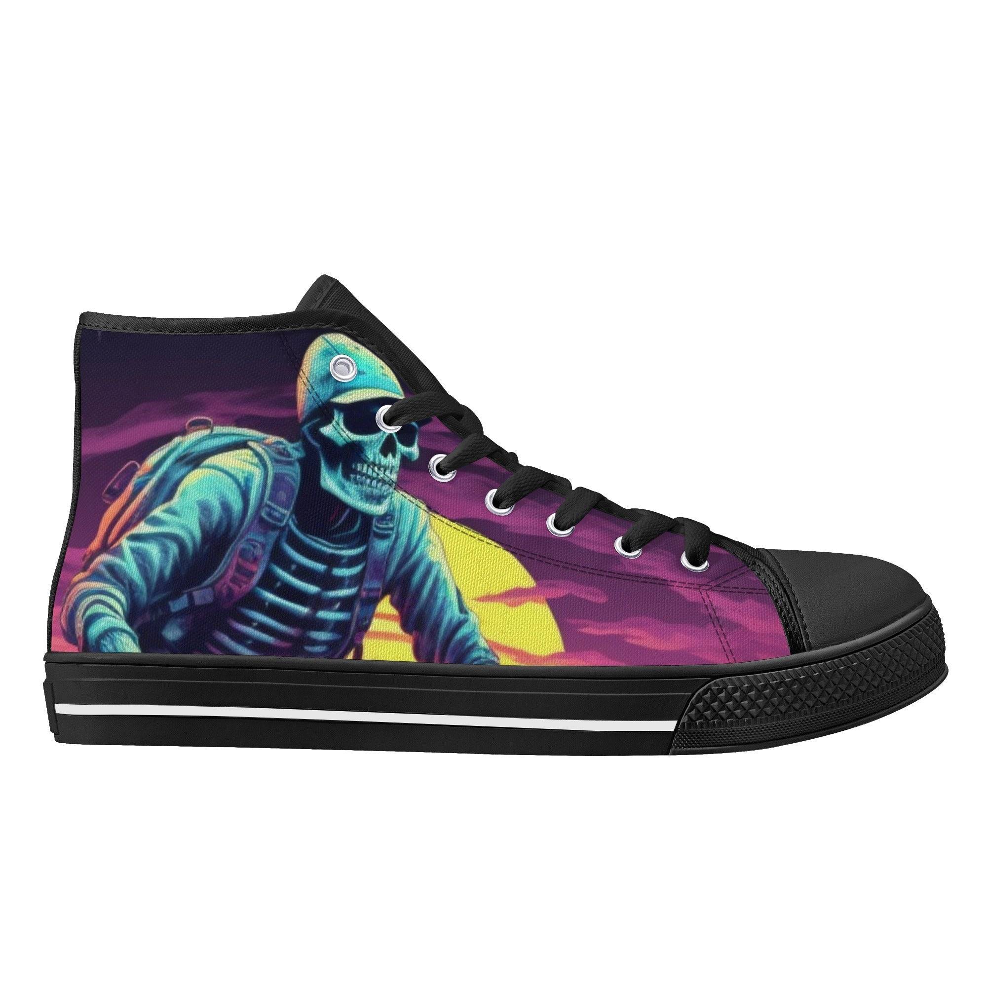 MENS CONVERSE SHOES | SKELETON SUNSET | BLACK | US5 - US12 - Single Track Dreamer