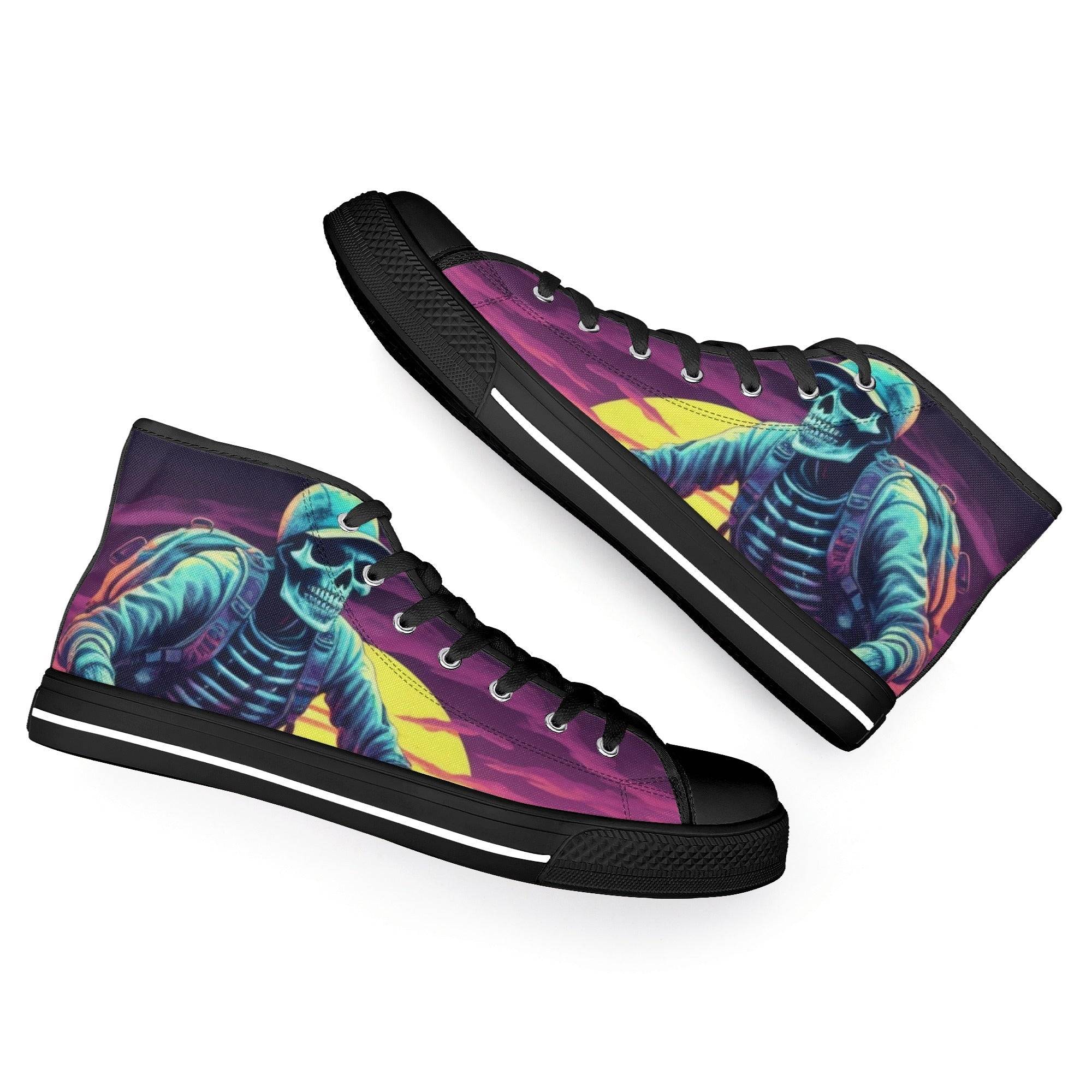 MENS CONVERSE SHOES | SKELETON SUNSET | BLACK | US5 - US12 - Single Track Dreamer