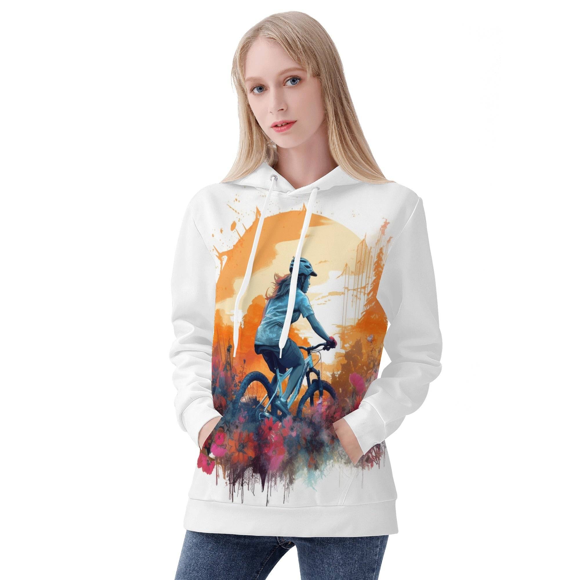 Women's All Over Print Hoodie - Single Track Dreamer