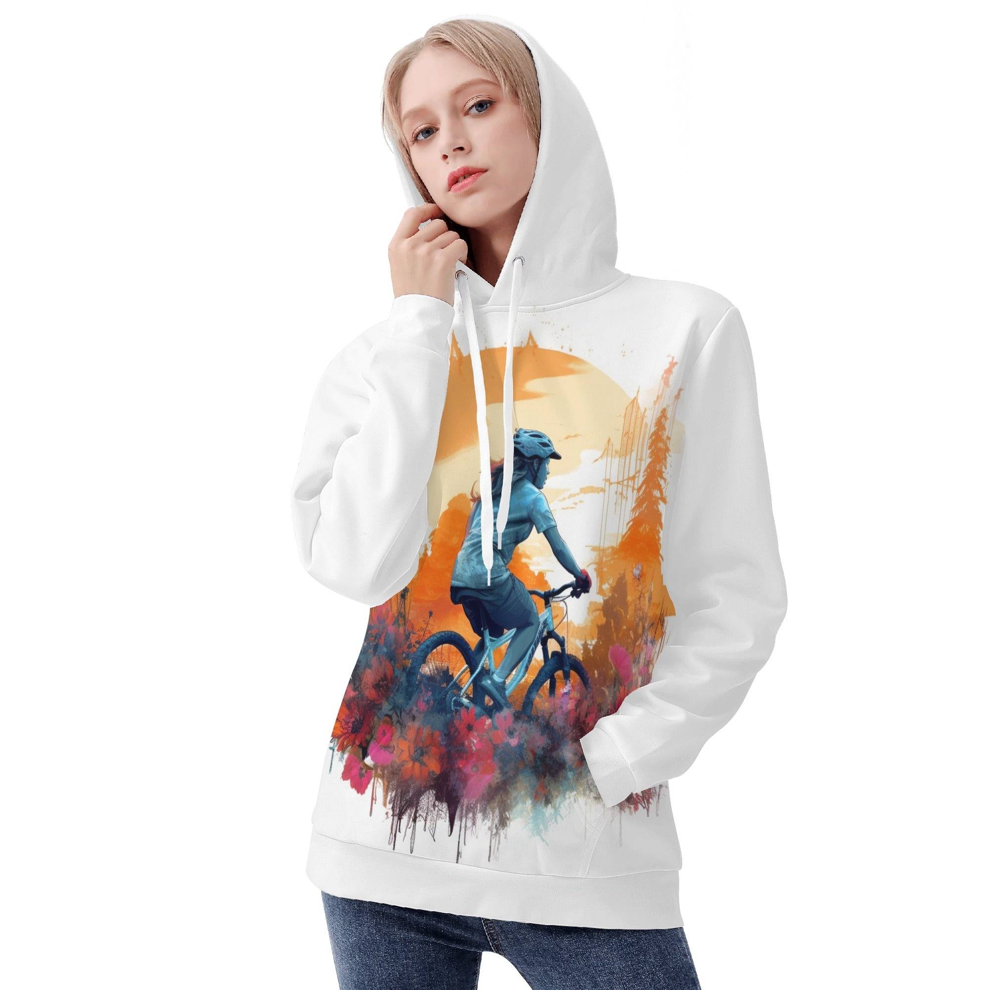 Women's All Over Print Hoodie - Single Track Dreamer