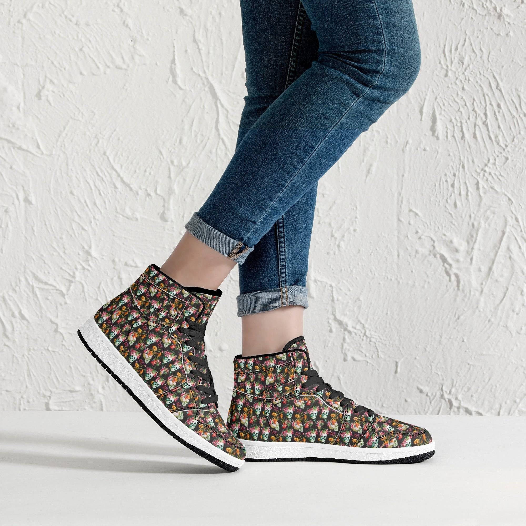 Womens High Top Leather Sneakers - Single Track Dreamer
