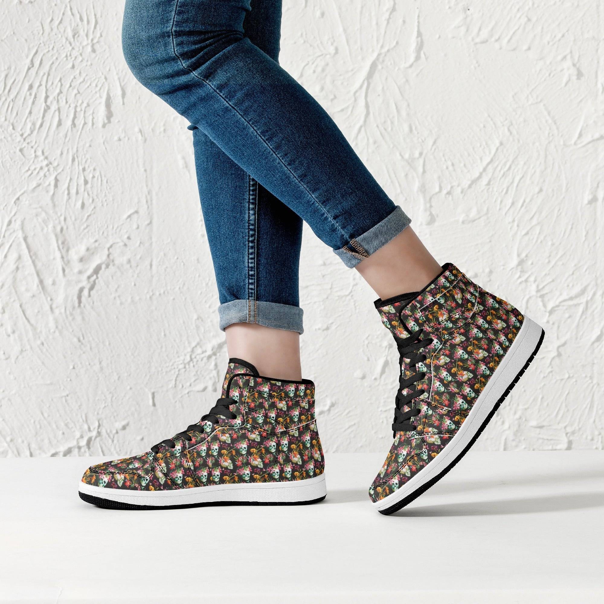 Womens High Top Leather Sneakers - Single Track Dreamer