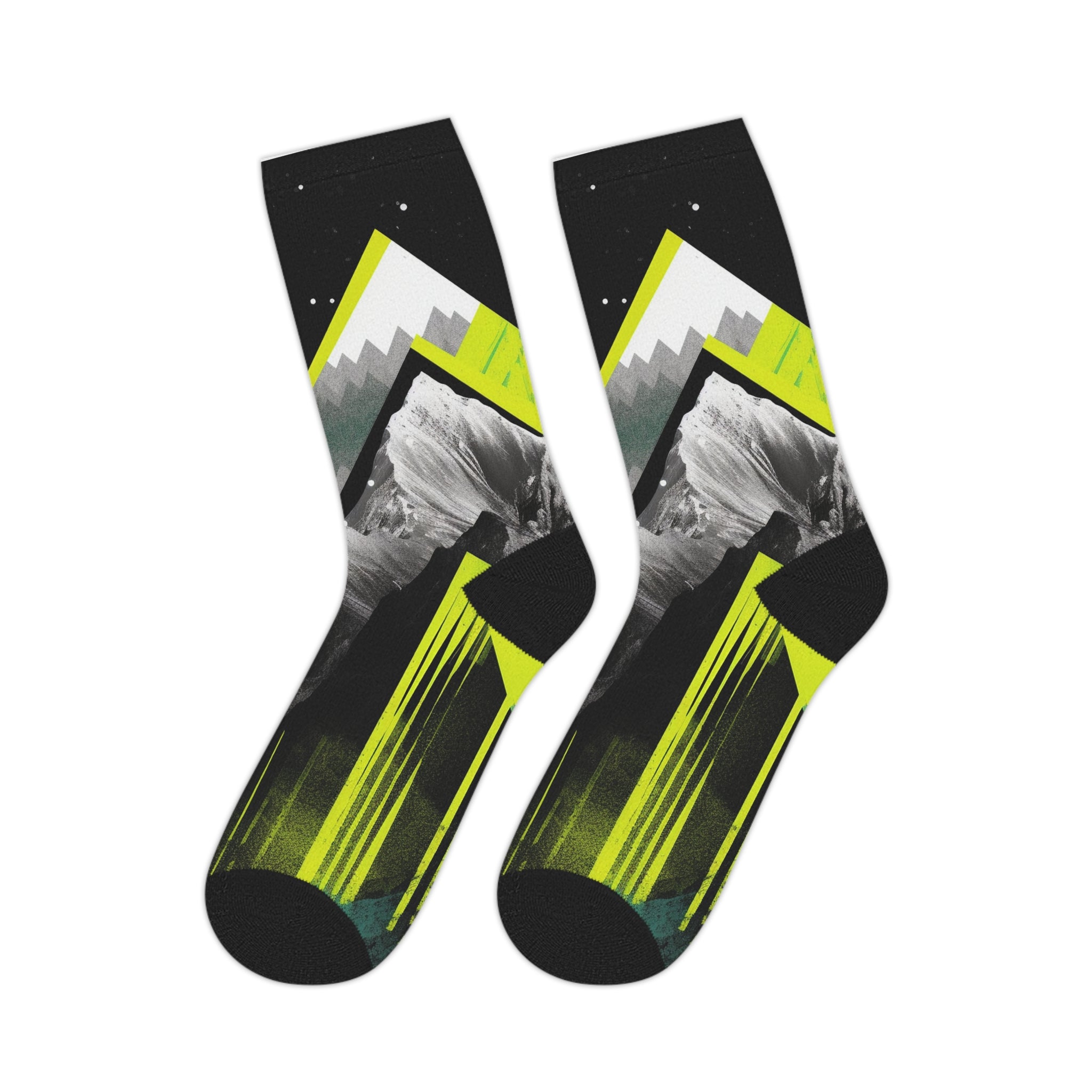 Neon Trail Crew Socks – Mountain Bike Graphic Performance Socks