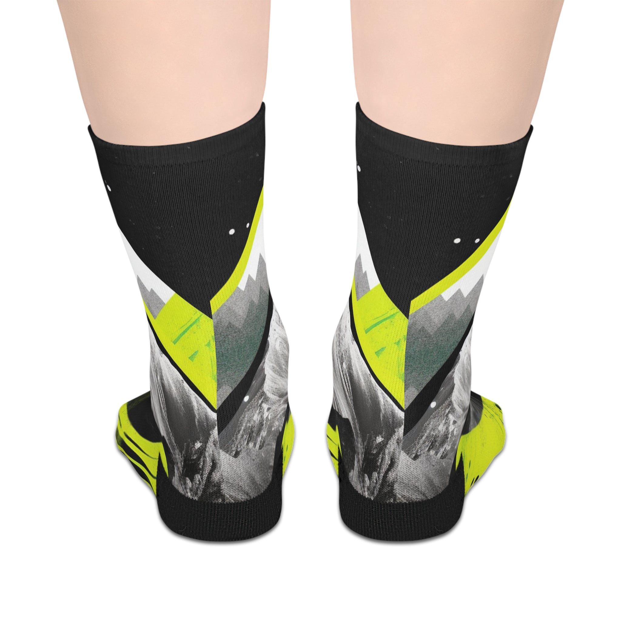 Neon Trail Crew Socks – Mountain Bike Graphic Performance Socks