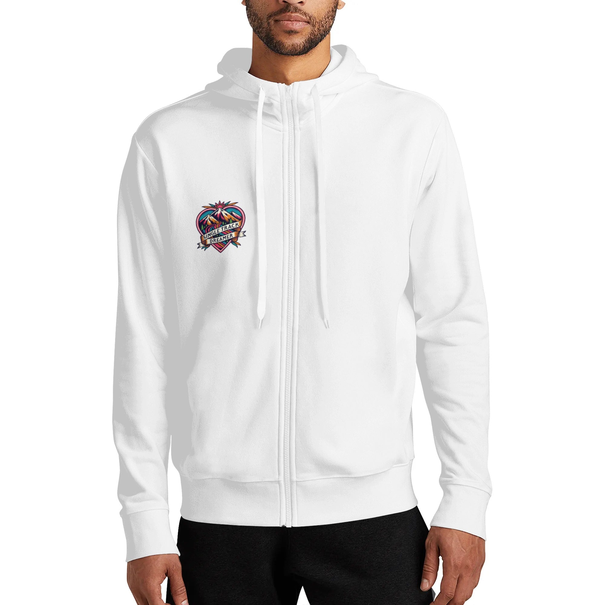 Mens Hoodie | Streetwear Heart & Mountains