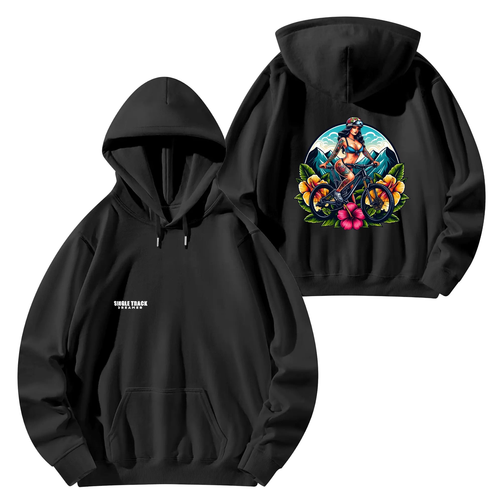 Mens Hoodie Hoodie | Tattoo Girl