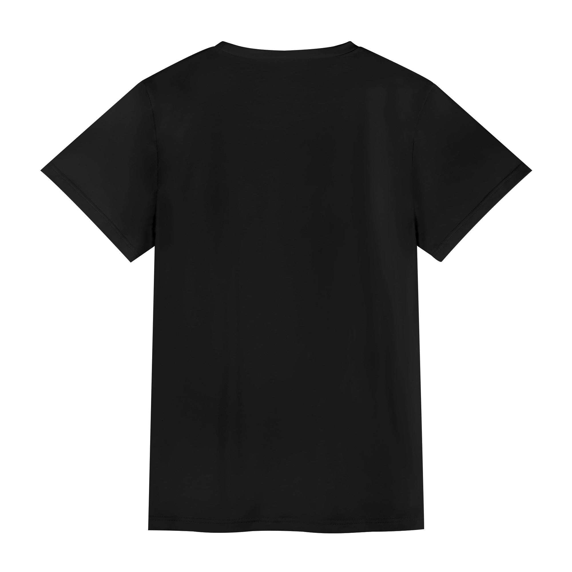 a black t - shirt on a white background