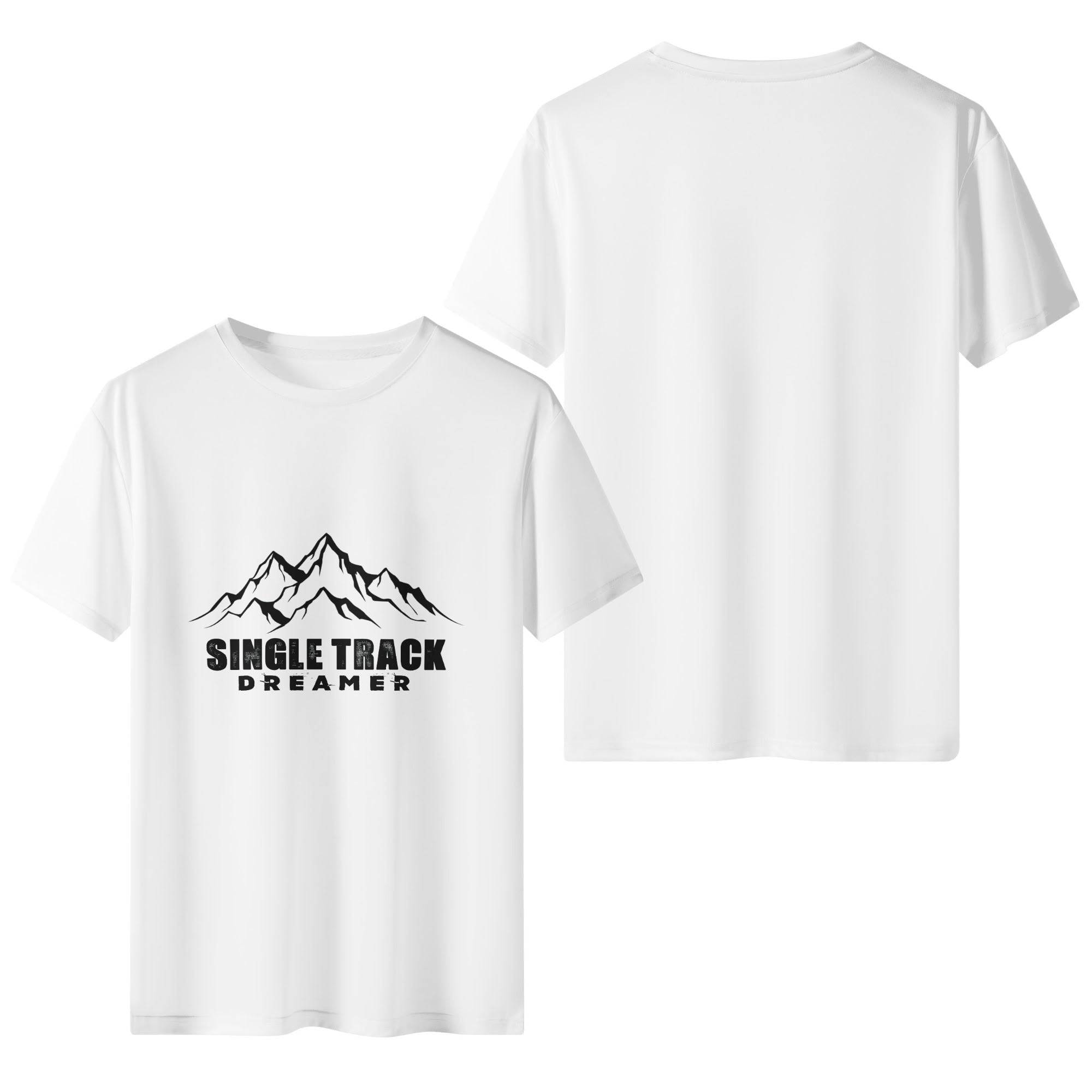 Mens T-Shirt | Single Track Dreamer Mountain, White